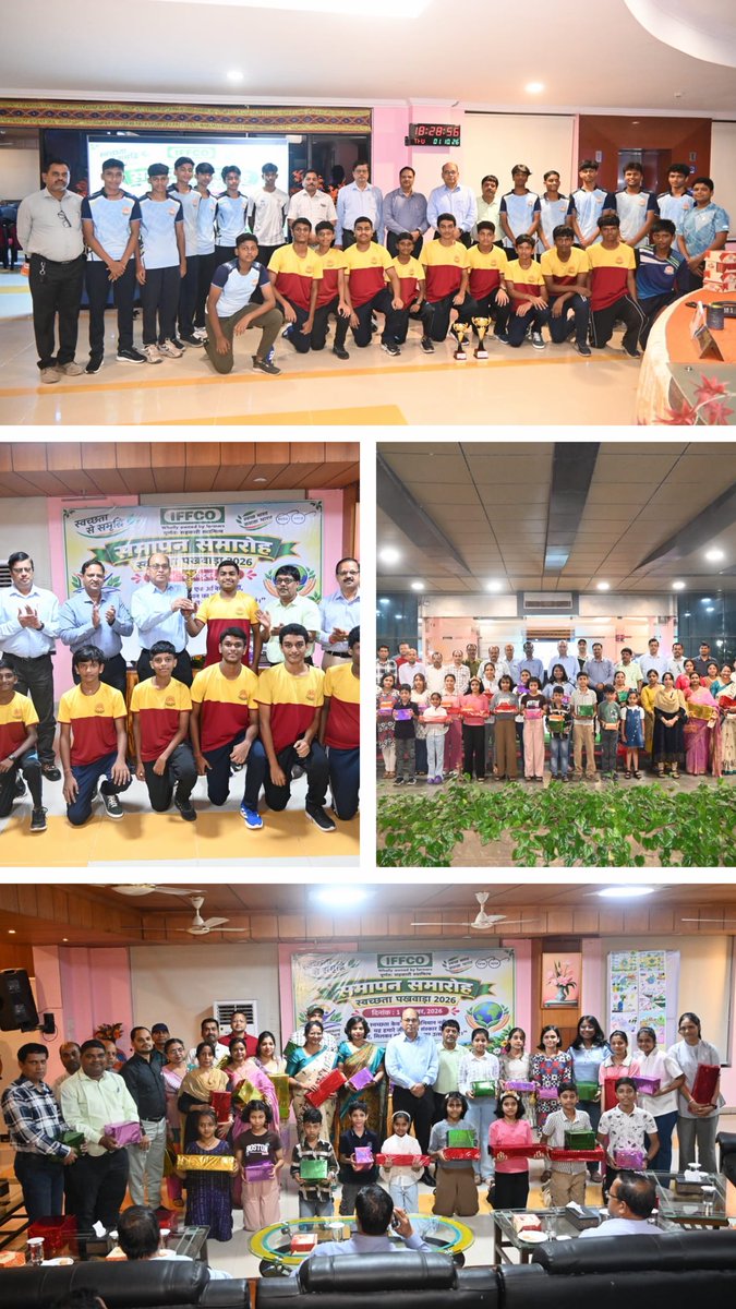 anirudhavik's tweet photo. 🌿✨ Swachhta Samapan Samaroh at #IFFCOParadeep celebrated the spirit of cleanliness, creativity and community participation. Congratulations to competition winners, heartfelt respect to our sanitation workers, appreciation for inspiring Kabaaad Se Kala and school children’s paintings, and thanks to our dedicated committee members, judges and enthusiastic employees & families who made the event a grand success. ♻️ ✨♻️ #SwachhtaHiSeva #IFFCOParadeep #SwachhBharat