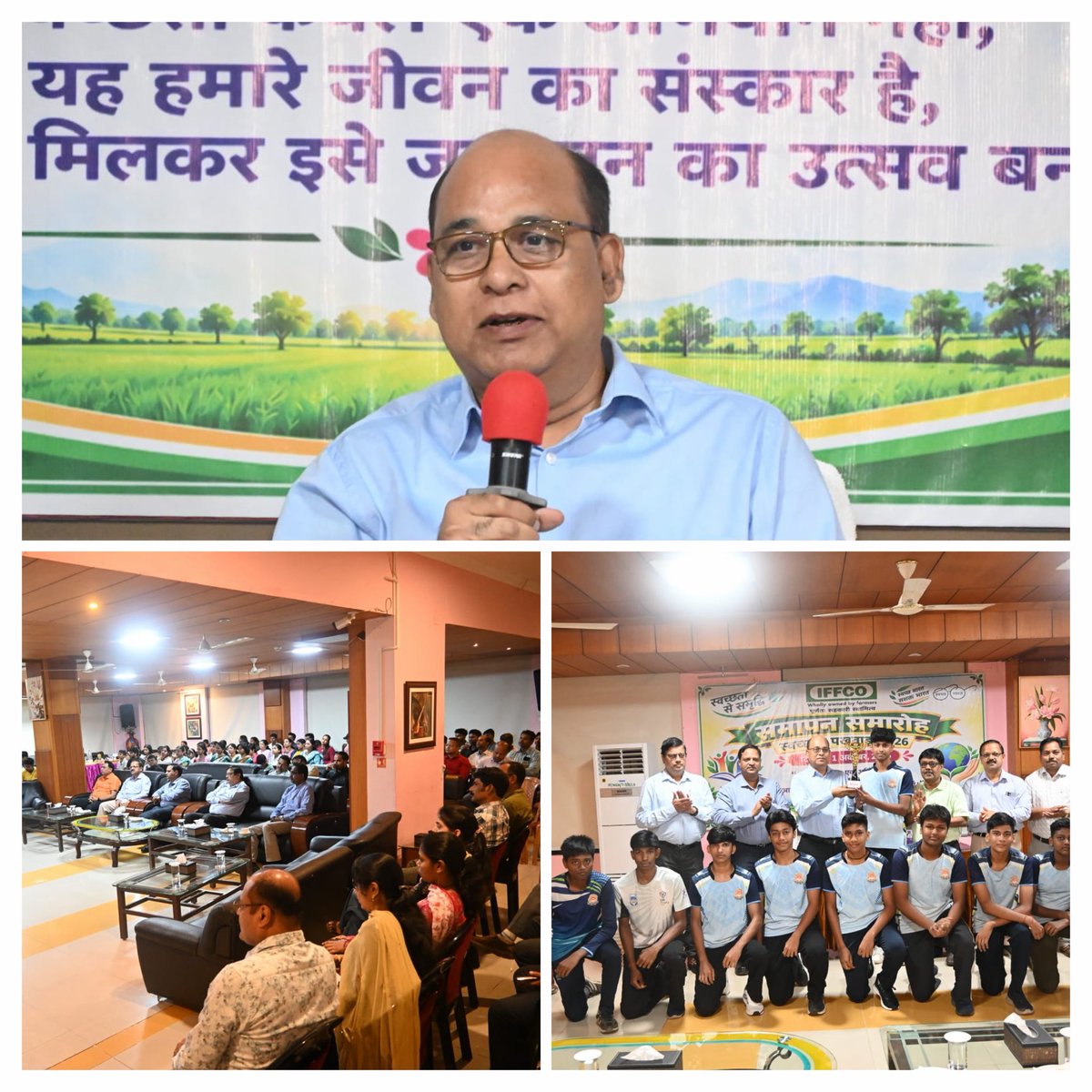 anirudhavik's tweet photo. 🌿✨ Swachhta Samapan Samaroh at #IFFCOParadeep celebrated the spirit of cleanliness, creativity and community participation. Congratulations to competition winners, heartfelt respect to our sanitation workers, appreciation for inspiring Kabaaad Se Kala and school children’s paintings, and thanks to our dedicated committee members, judges and enthusiastic employees & families who made the event a grand success. ♻️ ✨♻️ #SwachhtaHiSeva #IFFCOParadeep #SwachhBharat