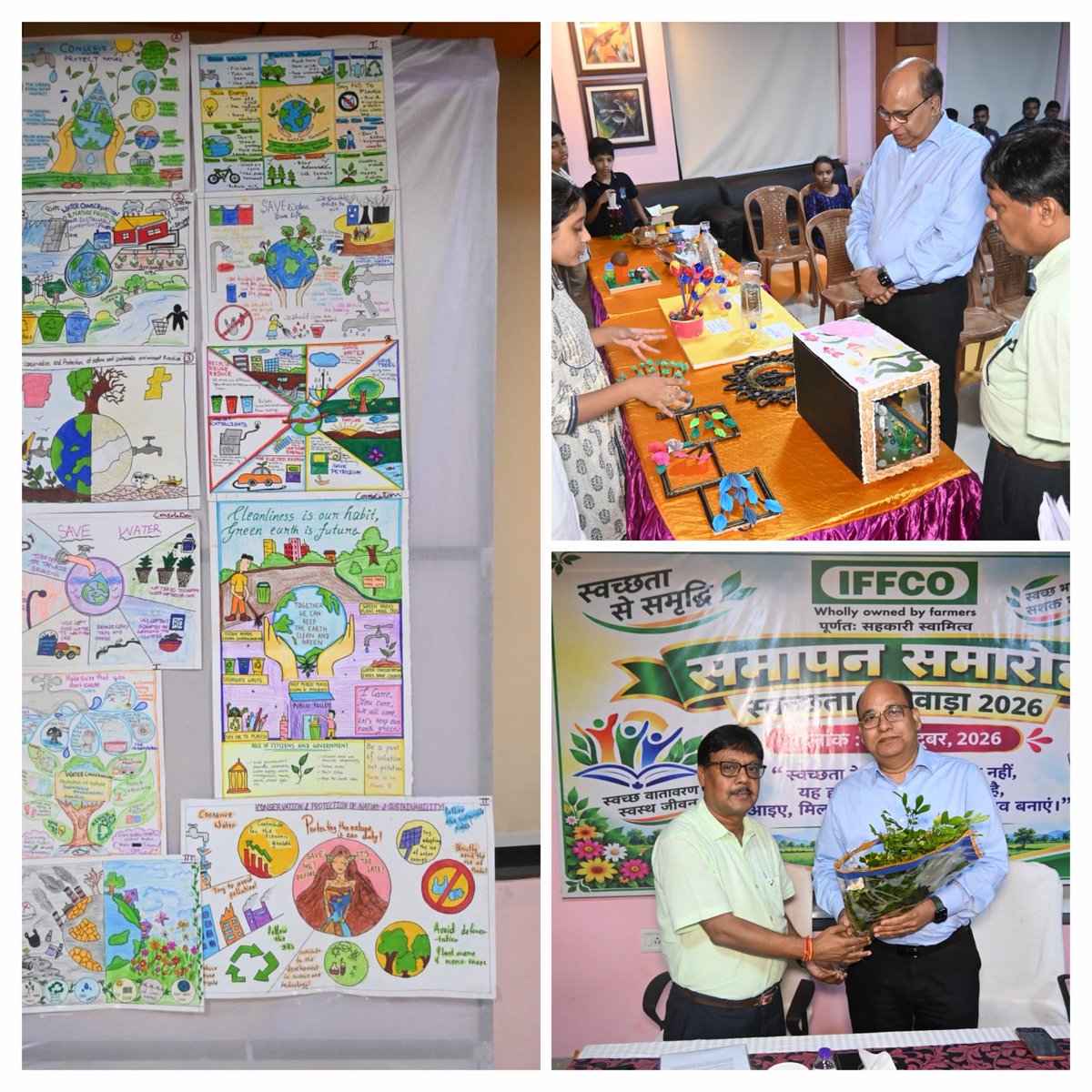 anirudhavik's tweet photo. 🌿✨ Swachhta Samapan Samaroh at #IFFCOParadeep celebrated the spirit of cleanliness, creativity and community participation. Congratulations to competition winners, heartfelt respect to our sanitation workers, appreciation for inspiring Kabaaad Se Kala and school children’s paintings, and thanks to our dedicated committee members, judges and enthusiastic employees & families who made the event a grand success. ♻️ ✨♻️ #SwachhtaHiSeva #IFFCOParadeep #SwachhBharat