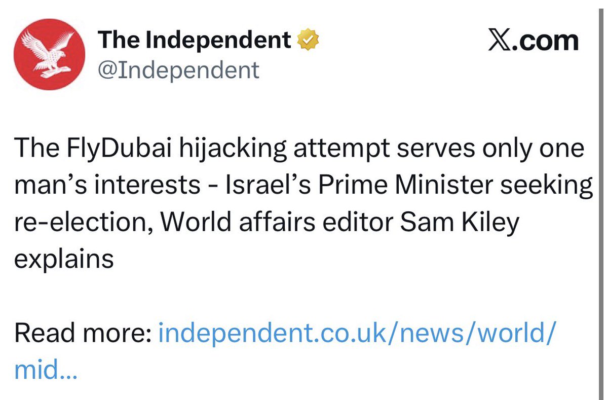 EYakoby's tweet photo. This is a real headline from The Independent.

Absolutely evil. https://t.co/rjW2ZgM1nL