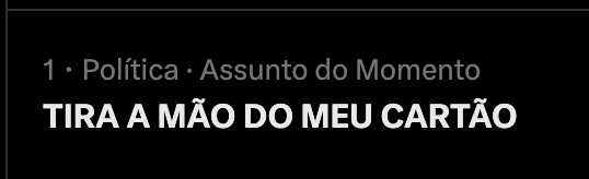 ConservaBanido's tweet photo. TIRA A MÃO DO MEU CARTÃO NO TOP1  

2º vez em uma semana uma tag puxada por aqui chega no top1

Obrigado a todos vocês! https://t.co/KVYoS3NSQN