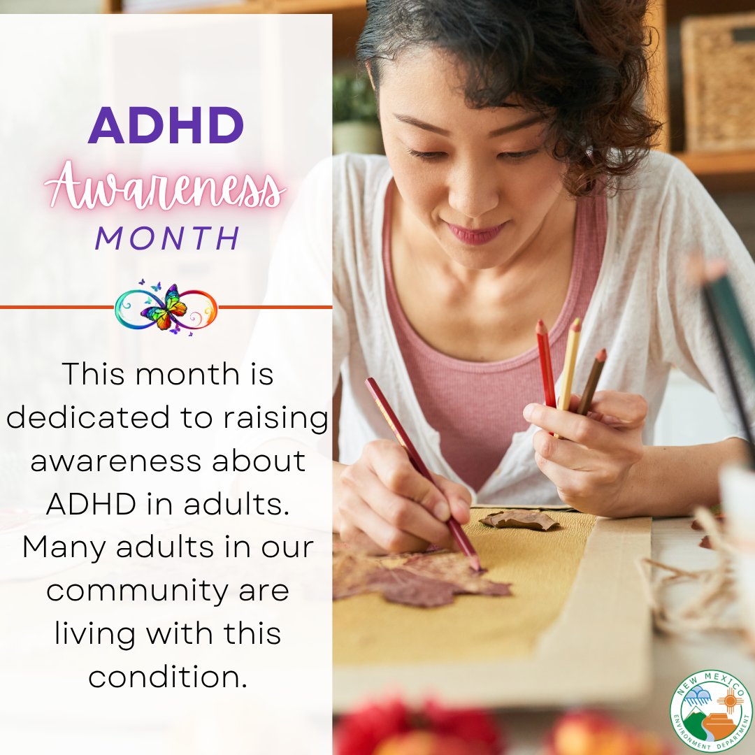 NMEnvDep's tweet photo. 🧠✨ October is ADHD Awareness Month! Let’s boost understanding, challenge stigma &amp; share reliable information about ADHD. 💡 Learn more about ADHD, support resources and ways to build a more informed, supportive community: https://t.co/3yEPcaEw8r @ADHDMonth #ADHD #Awareness https://t.co/ti9grUUofn