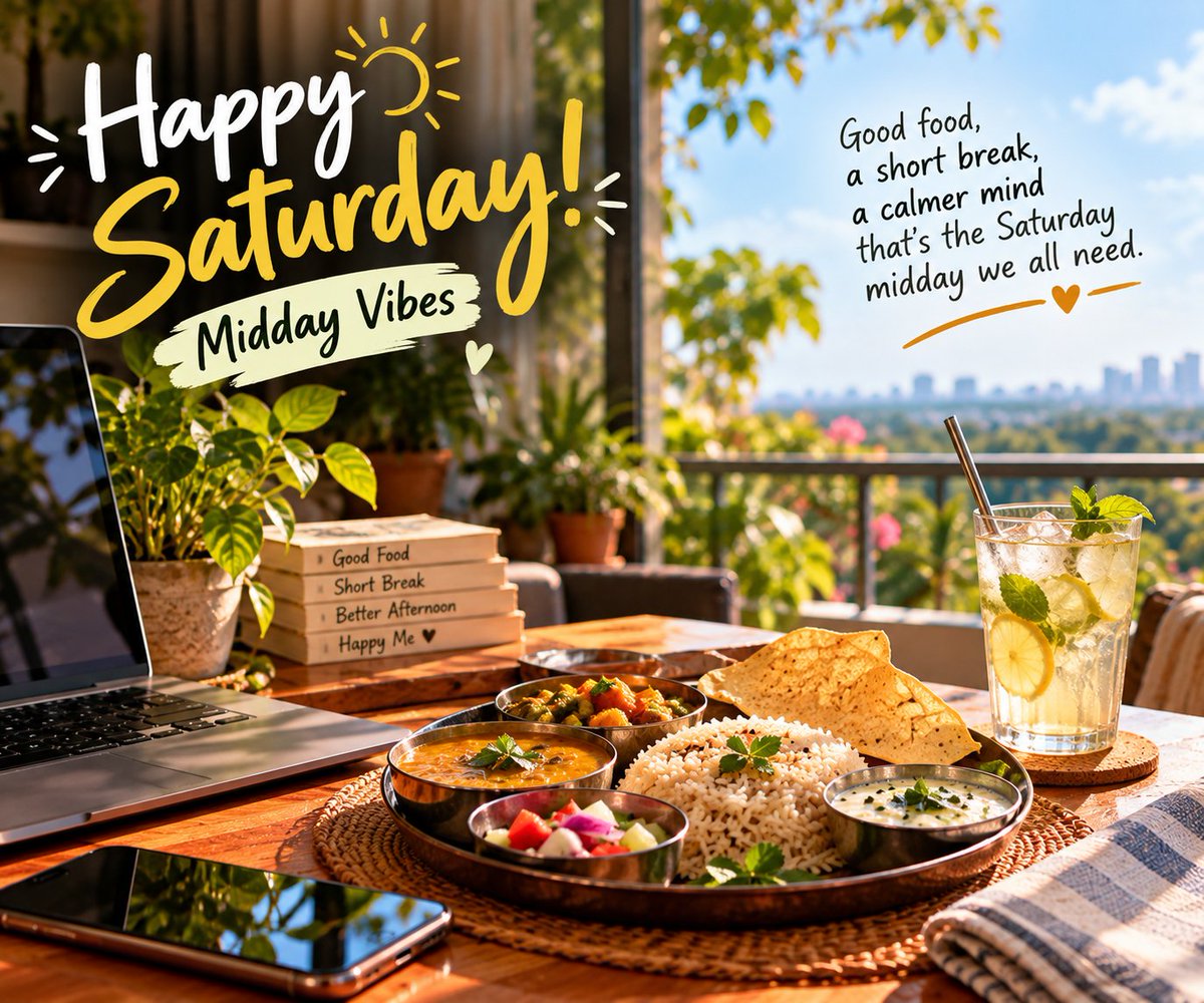 Cipher_Revolt's tweet photo. Good food, a short break, and a calmer mind — that’s the kind of Saturday midday we all need. ☀️🍽️
No rush. No pressure. Just enjoy the afternoon at your own pace.
Happy Saturday! ✨
#HappySaturday #SaturdayVibes #MiddayMood #WeekendMood #WeekendFeels https://t.co/ExBA2NrXqv