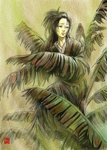 x1ngwu's tweet photo. In Chinese #folklore, even a banana tree can become a vessel of dread. Yijian Xu Zhi warns that if a banana tree stands undisturbed for 50 years, it may turn into a bajiao gui (芭蕉鬼), a Banana Tree Ghost.
Its most chilling trait is its hunger for blood: a single drop 1/2 https://t.co/rZYN0dP5eE