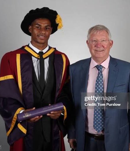 SlysportsX's tweet photo. 🚨✅OFFICIAL: As Lionel Messi is awarded a Honorary Doctorate Degree, here is a list of top players with Doctorate degrees:

🏴󠁧󠁢󠁥󠁮󠁧󠁿 Marcus Rashford ✅
🇨🇮 Didier Drogba ✅
🇧🇪 Vincent Kompany ✅
🏴󠁧󠁢󠁥󠁮󠁧󠁿 Sir Alex Fer..... love https://t.co/l7RNuBtlB6