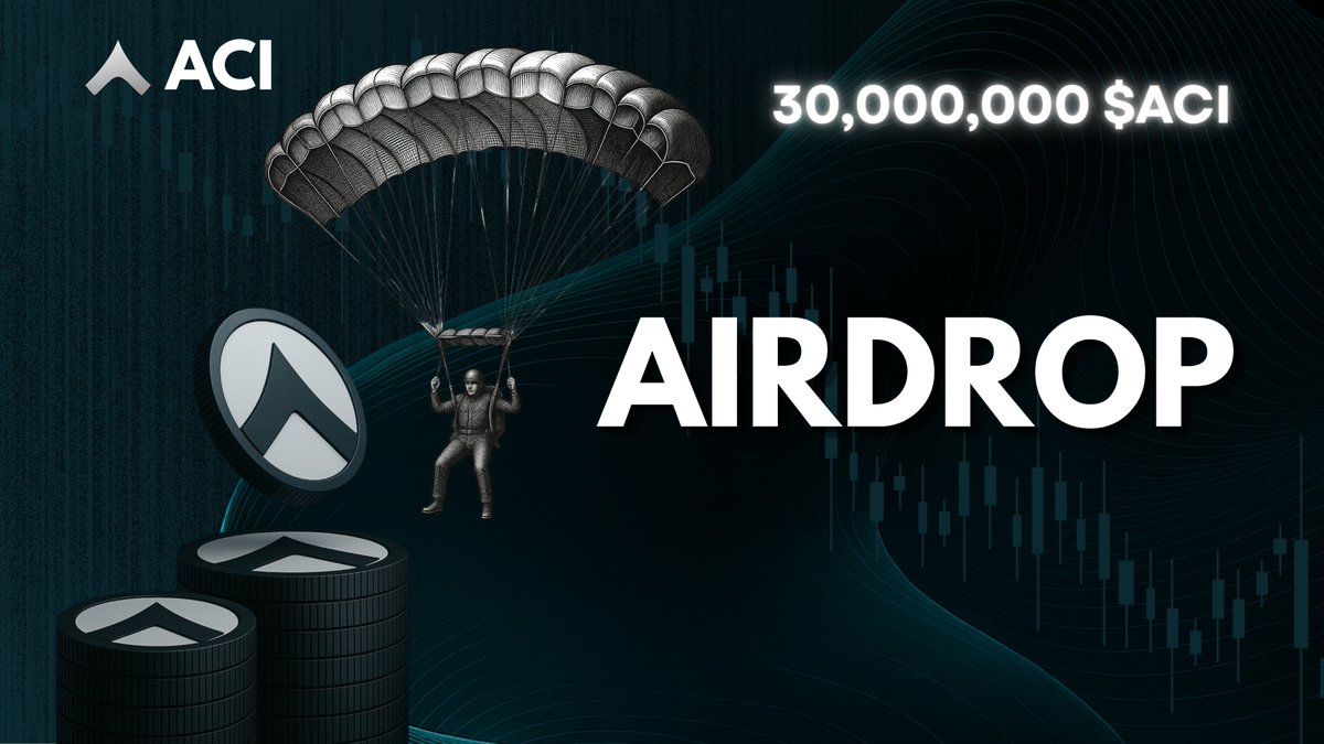ACIToken's tweet photo. 30,000,000 $ACI are coming down. 

🪂 Ready for the ACI Airdrop? 👀▲ https://t.co/XanwvT5W3k