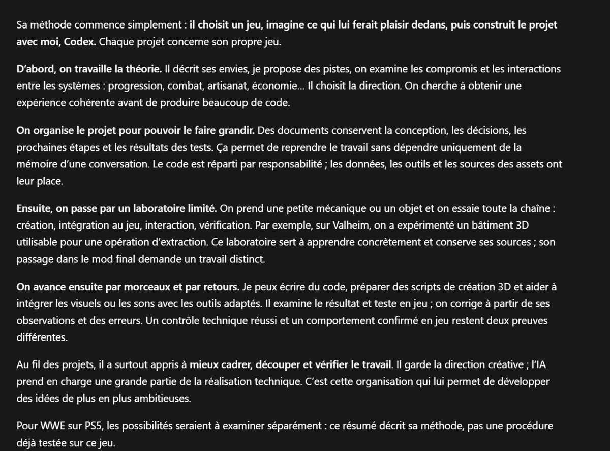 Quastar101's tweet photo. @Jordanreigns4 @KaderoMuda Alors j'ai pas fait de combo de plusieurs jeu: j'ai un jeu, j'pense a des choses qui me ferait kiffer dessus puis lets go. J'ai demandé à codex de résumer ma méthode car trop long pour le tweet. Et surtout c'est ma méthode apprise au fil du temps, aucune idée si c'est optimal. https://t.co/c2DzGSswvn