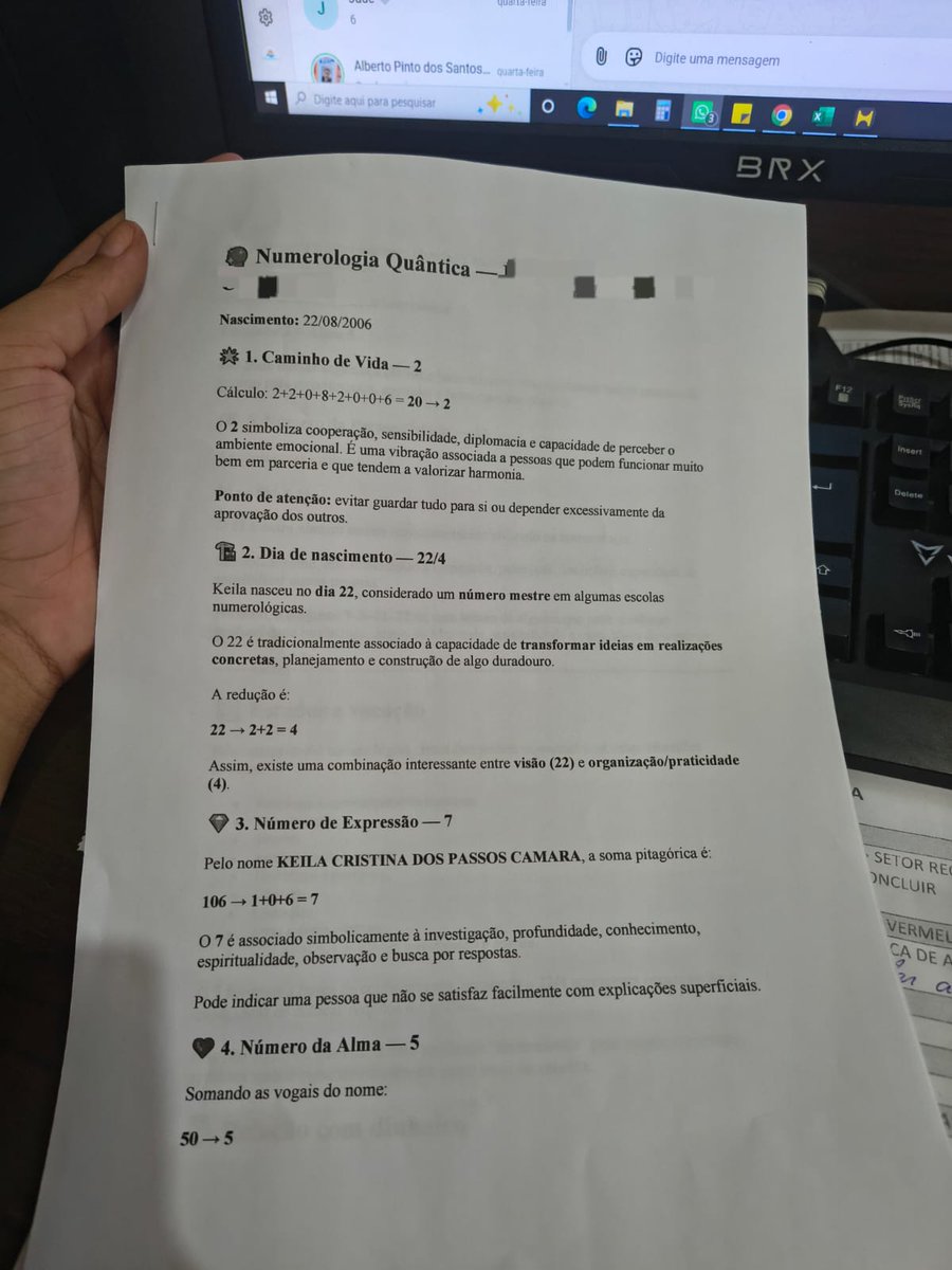drdantazz's tweet photo. meu chefe,o CEO de onde eu trabalho pediu minha data de aniversário, o querido tem 86 anos e não sei quantos mil diplomas nas costas, me chama e pergunta "você já estudou numerologia quântica" e simplesmente logo após me deu um MAPA numerológico da minha vida que ELE calculou. https://t.co/F0L8A2lsvm
