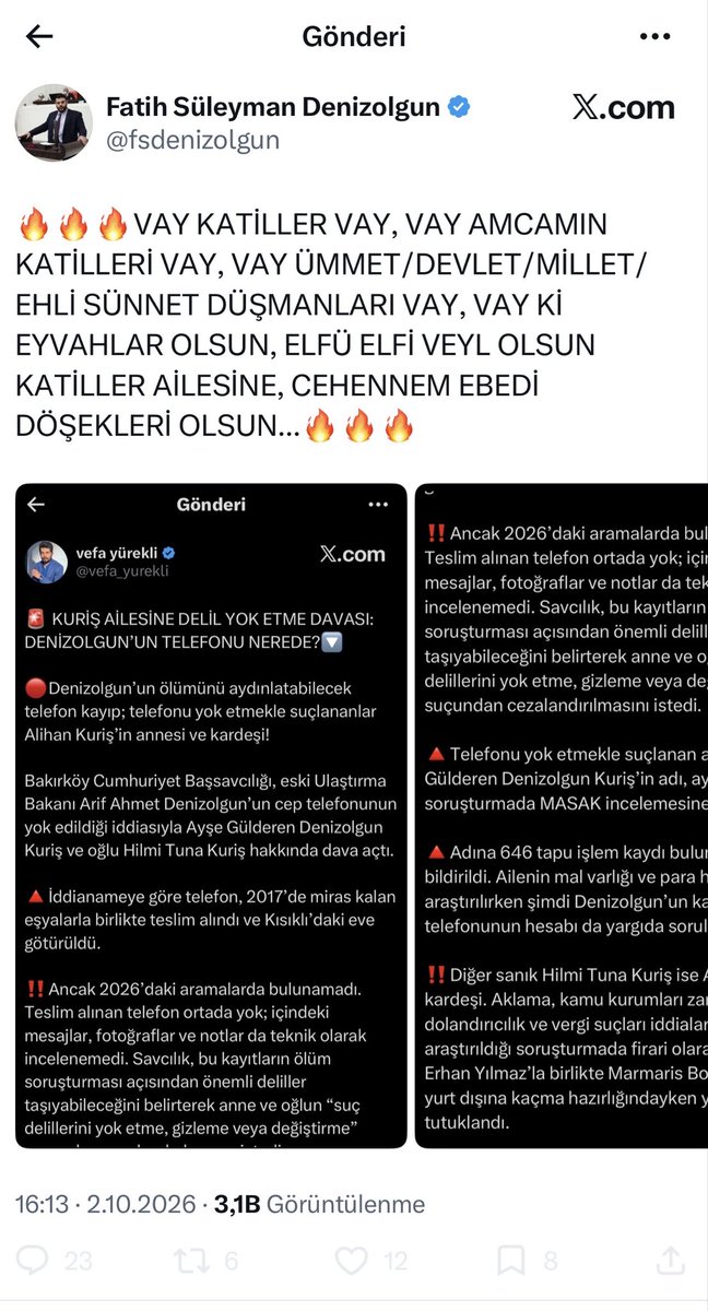 nsecnc's tweet photo. Susayım diyorum ama kaşınıyorsun cidden babam 2017 de öldü telefonu nerde hattı nerde bilmem kaç sene olmuş ahmet abi öleli herkez telefonumu tutacak saklayacak bir insan gerizekalı olurda bu kadar olmaz 

vay hain fatih vay vay amcası ölünce amcasına sahip çıkan hain vay vay Ehl-i sünnet cemaate kafir diyen hain fatih vay akılsız Fatih’im benim vay şu mübarek günde sana en güzel duayı ediyorum Allah alsın seni @fsdenizolgun