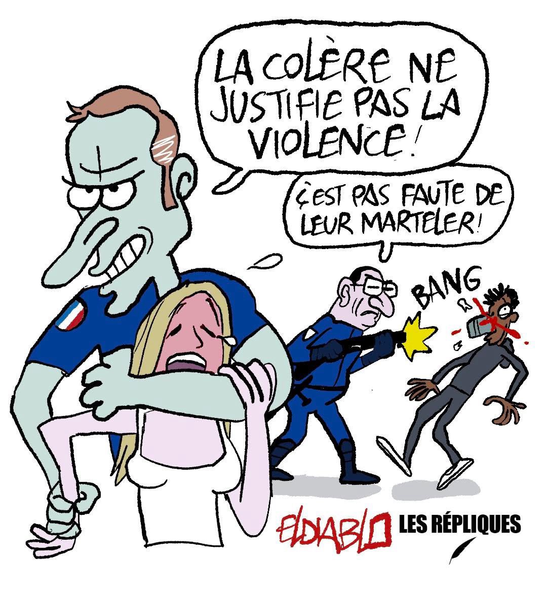_AbelTranson's tweet photo. Emmanuel Macron : « La colère ne justifie pas la violence et les responsables politiques ne doivent pas la légitimer »

Also Emmanuel Macron : https://t.co/5im6M7r2zA