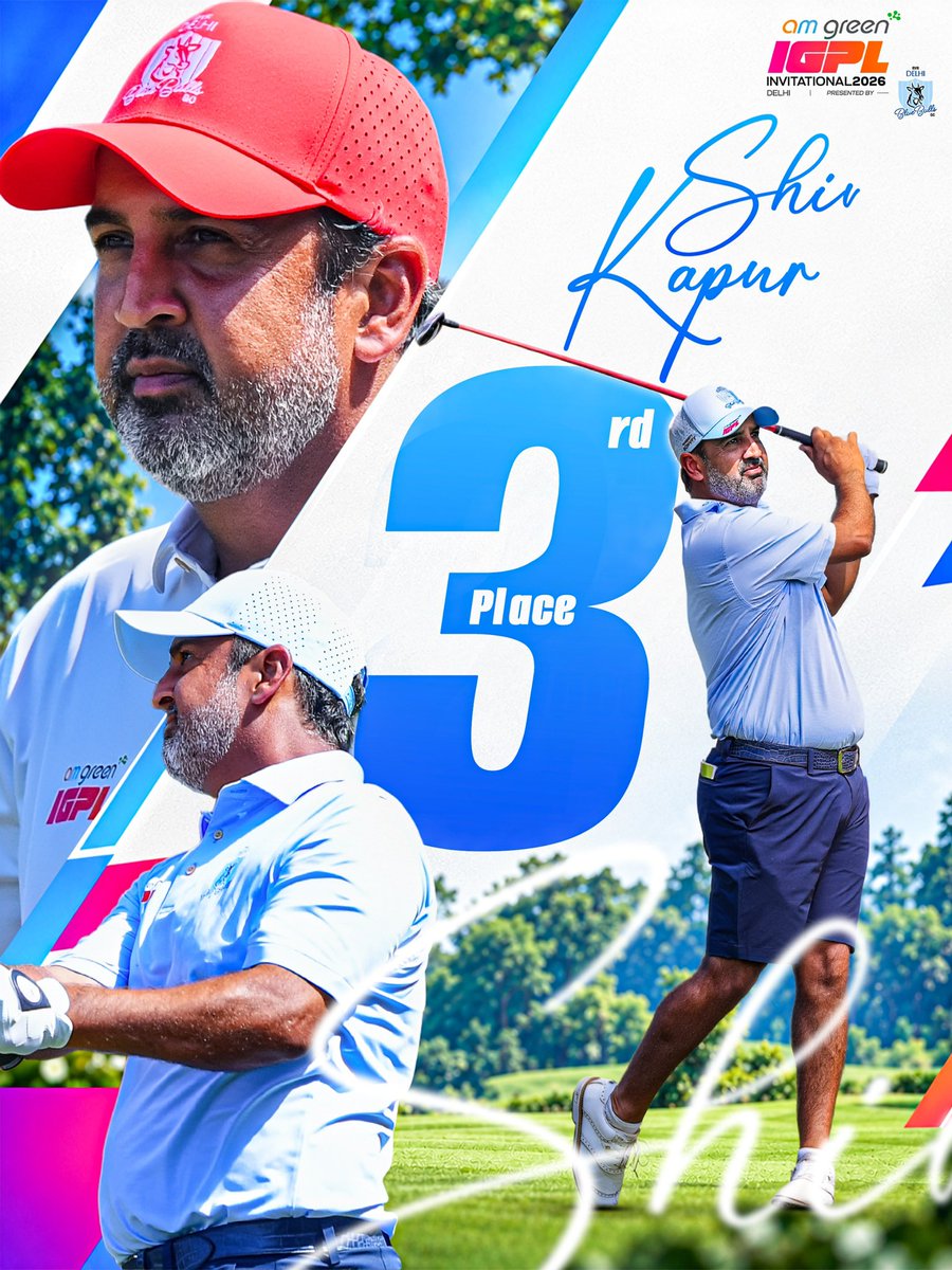 Officialigpl's tweet photo. THIRD PLACE. STILL A STATEMENT. 🥉

Shiv Kapur finishes the AM Green IGPL Invitational 2026 at 11-under.

A podium finish at Qutab after three days of top-level golf.

#AMGreenIGPL #GolfOn #GolfForAll https://t.co/UMIngzNsKT