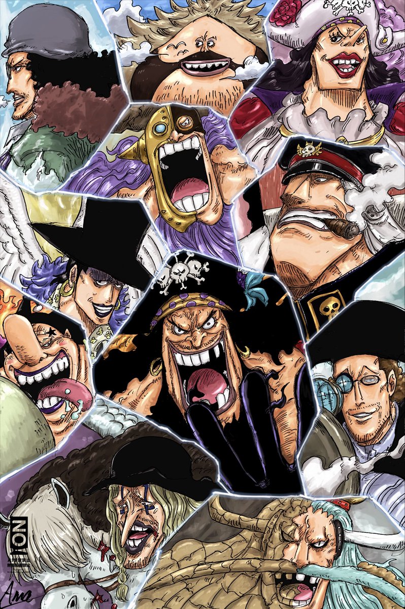 XgInrw's tweet photo. 四皇！黒ひげ海賊団を描きました！
一度描いてみたかったので難しかったですが楽しかったです🤩 https://t.co/uK3NYjDo3N