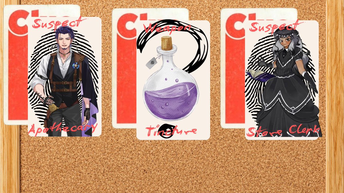 Mycenas_Cottage's tweet photo. The last of the suspects are revealed! @MaxGalactic1 and @RememberedStory, what's the deal with this mysterious liquid? 

#MycieMissing https://t.co/llnH4ccxO9