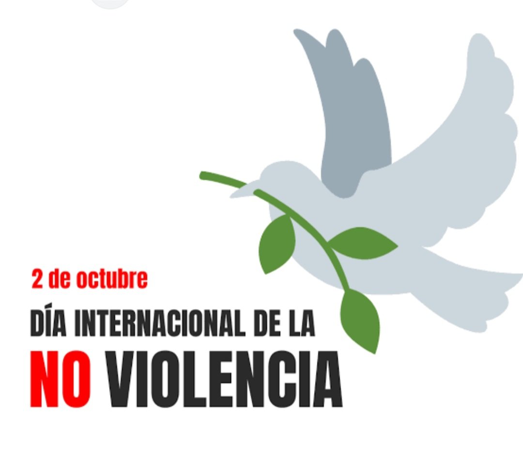 AneYanet's tweet photo. 2 de Octubre Día Internacional de la No Violencia, la celebración de este día busca inspirar a las personas a adoptar la no violencia como un medio eficaz para resolver conflictos y alcanzar la justicia social.
#CubaPorLaVida https://t.co/Wq4JlnpP9j