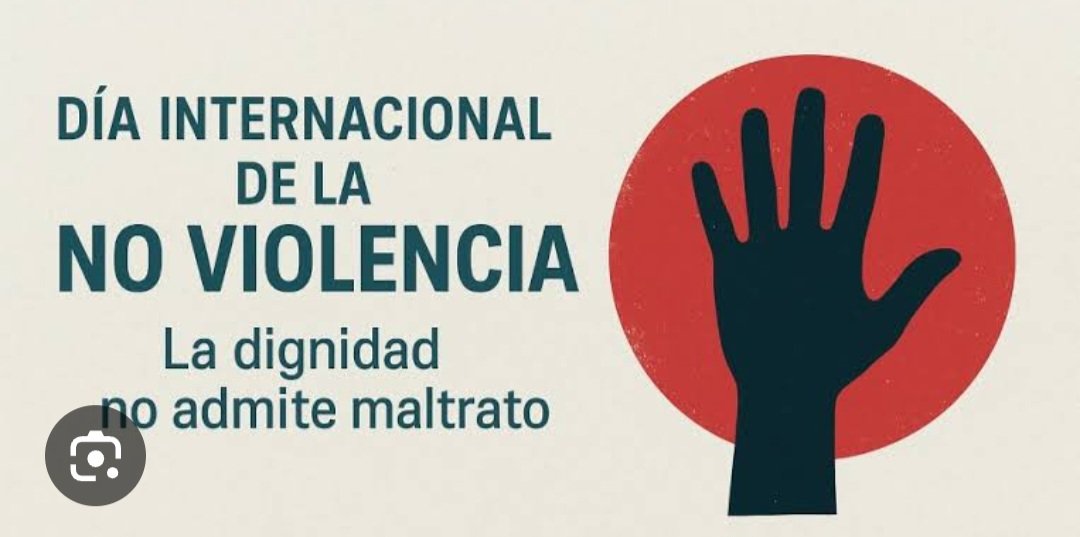 AneYanet's tweet photo. 2 de Octubre Día Internacional de la No Violencia, la celebración de este día busca inspirar a las personas a adoptar la no violencia como un medio eficaz para resolver conflictos y alcanzar la justicia social.
#CubaPorLaVida https://t.co/Wq4JlnpP9j