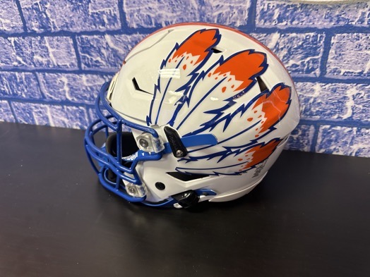 HelmetAz's tweet photo. ๐Parade of Champions๐
2024 Westwood Warriors
The @WestwoodFBMesa Warriors dropped their Heritage Helmet in 2024. The unique look won the #AZHelmetChallenge that year. #repAZ https://t.co/ETo5pMLC0E