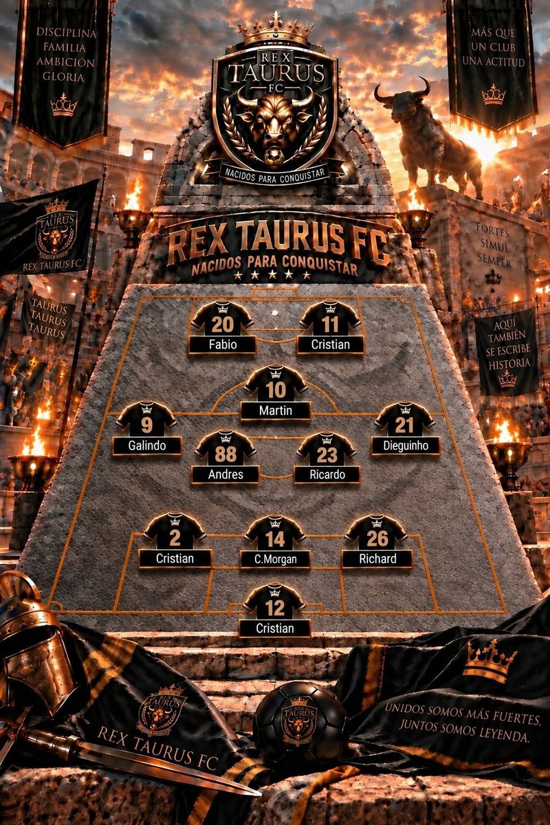 RexTaurusFC's tweet photo. Hoy 2/10/2026

Estamos preparados para la batalla! Participaremos en torneo relampago organizado por el equipo Nivel 80

Podreis seguir nuestros partidos en directo, inicio retrasmision 22h.

 Nuestro canal de twitch: rextaurusfc https://t.co/AzwAVNI5bW