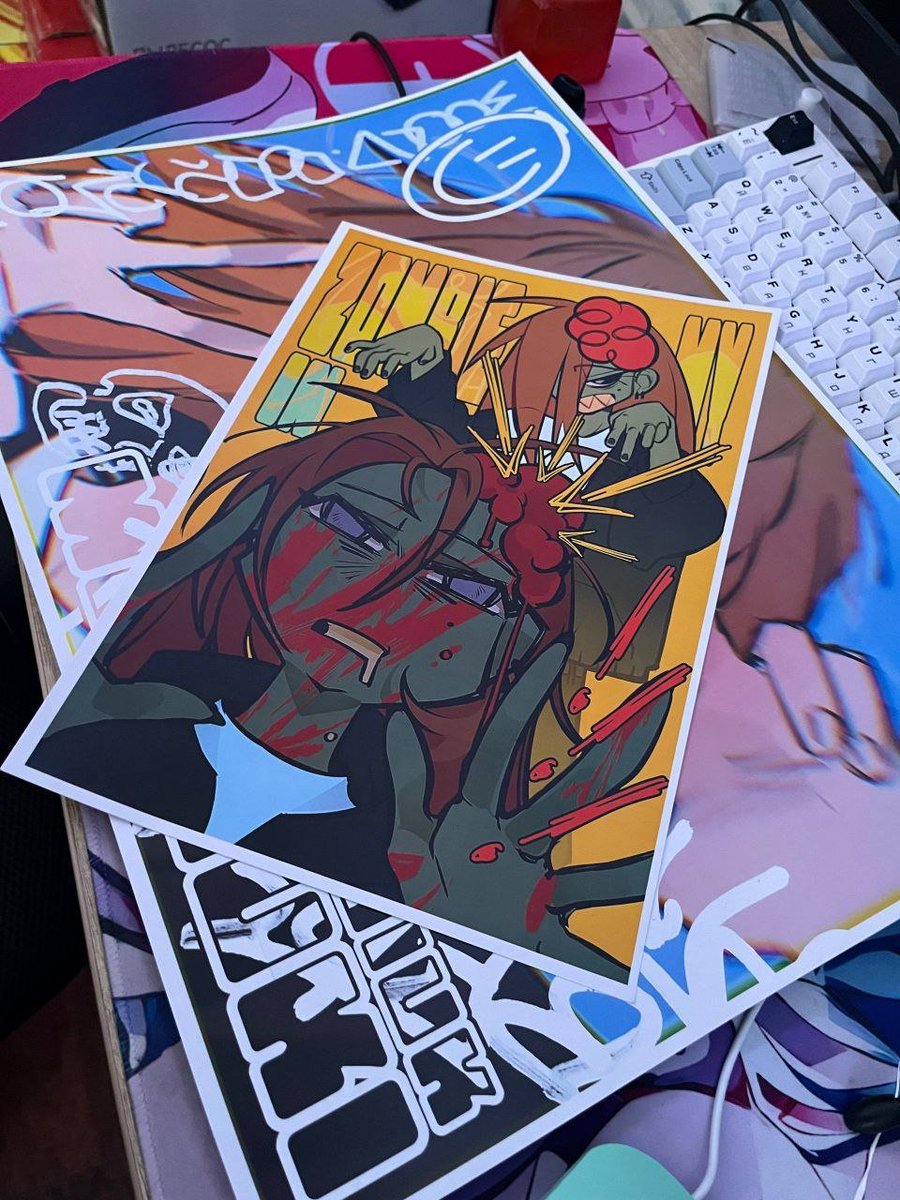 Soch0k's tweet photo. @Charlottevt123 Oh yes, I can share my favorite! I drew and made some cool posters for my friend! (๑ↀᆺↀ๑) https://t.co/WVhrSgznnF