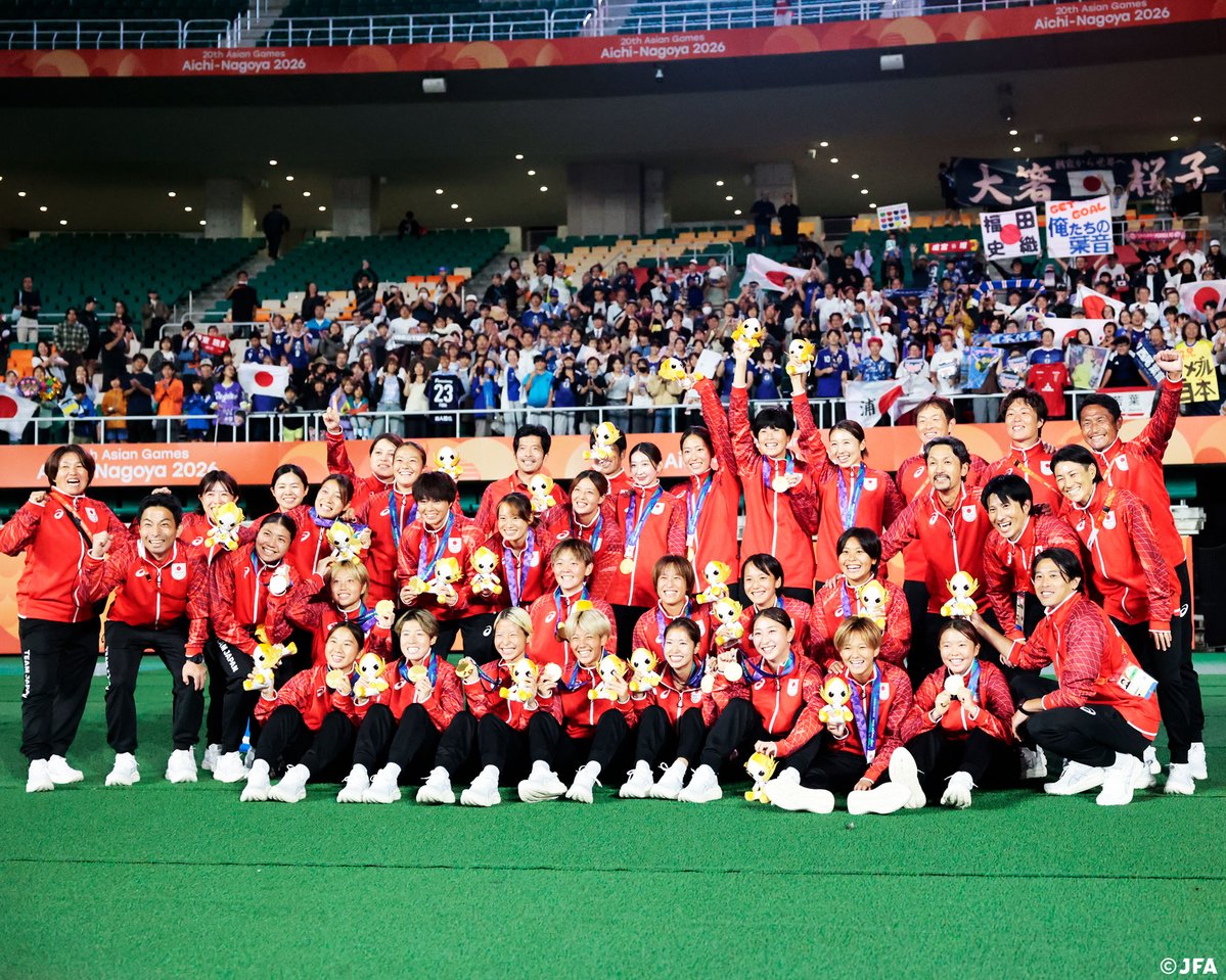 jfa_nadeshiko's tweet photo. ✨🥇𝐆𝐎𝐋𝐃 𝐌𝐄𝐃𝐀𝐋🥇✨

#なでしこジャパン #サッカー日本代表 https://t.co/pydrogkMVu