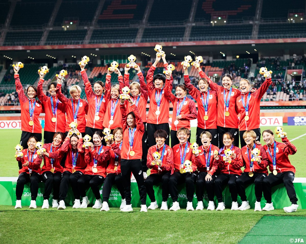 jfa_nadeshiko's tweet photo. ✨🥇𝐆𝐎𝐋𝐃 𝐌𝐄𝐃𝐀𝐋🥇✨

#なでしこジャパン #サッカー日本代表 https://t.co/pydrogkMVu