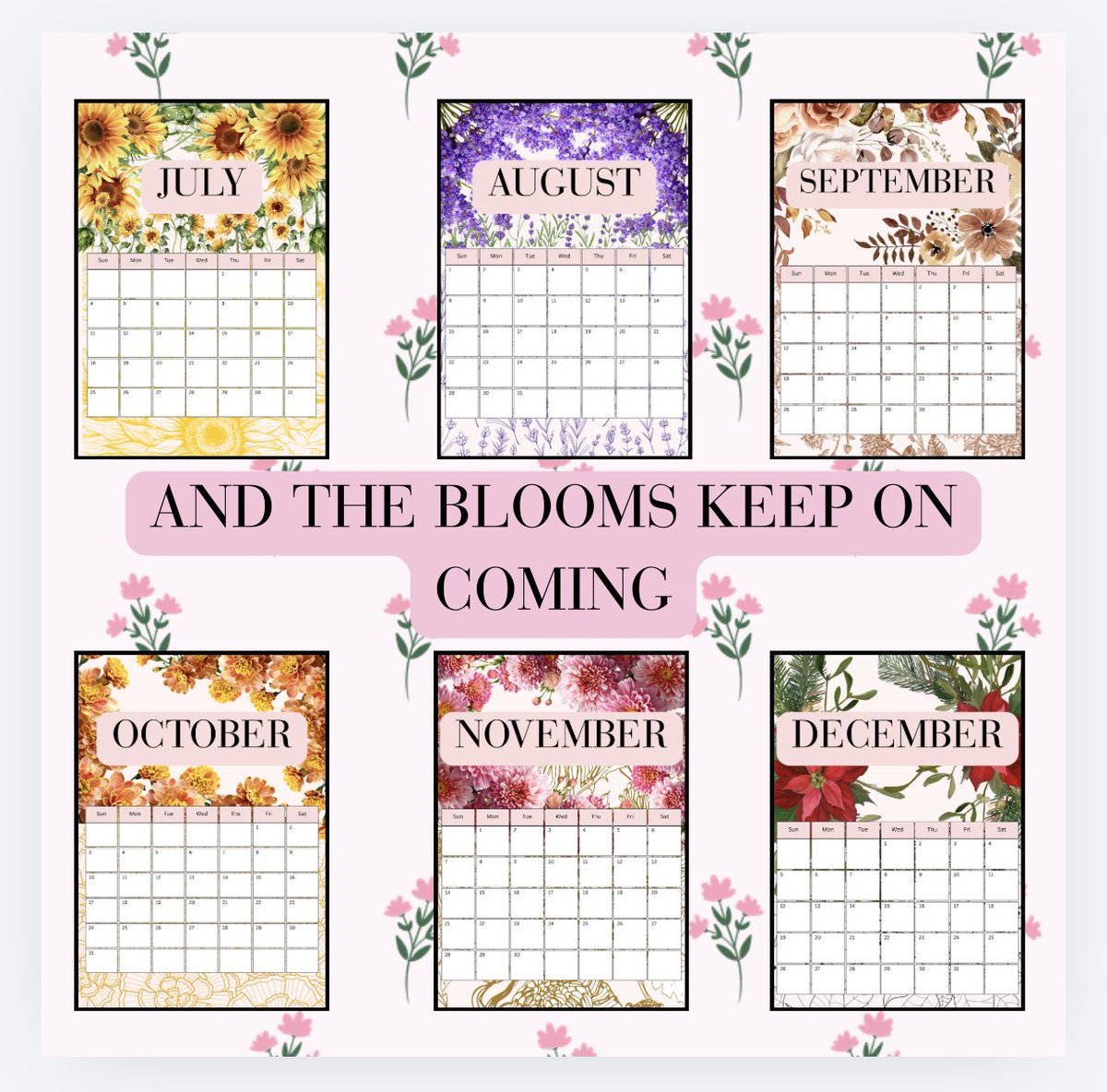 Dollymegan04's tweet photo. 🌸 2027 is going to be a year in bloom! 🌸

Our new 2027 Floral Printable Calendar is now available! 🌷

✨ 12 floral designs 
🗓️ January–December
link in bio 
Perfect for adding a little colour to your year. 💕
#2027Calendar #PrintableCalendar #EtsyUK #SmallBusiness #DigitalDown https://t.co/K5L4b7IHkE