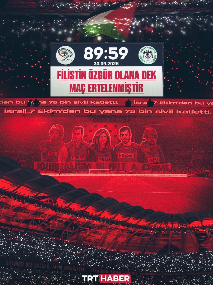 havvaepli00's tweet photo. Konya tribünleri Filistin için tek yürek

"Çocuklar uyurken sessiz olunur, ölürken değil..."

Simgeleşmiş bu acıya bütün dünya kör, sağır, dilsiz.

Filistin, Kudüs, Gazze romantizm meselesi değildir.

Uyanışa vesile olması niyazıyla
#konya #filistin https://t.co/dWr0EzVmB2