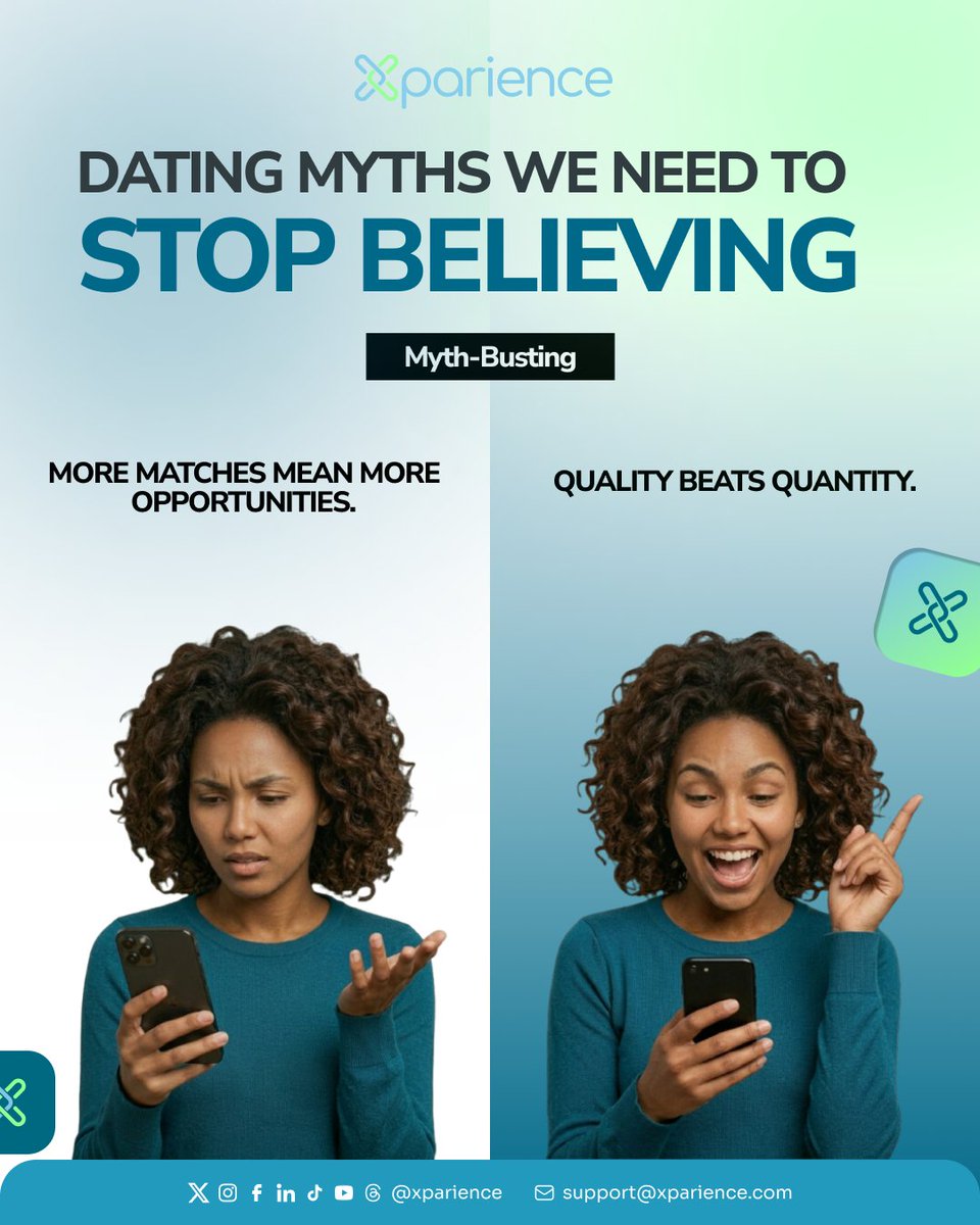 xparience's tweet photo. Dating isn’t a numbers game. It’s about finding connections that actually make sense for you.

#XPARIENCE #DatingSmarter #DatingMyths #QualityOverQuantity #ModernDating https://t.co/Q1XstXfZsV