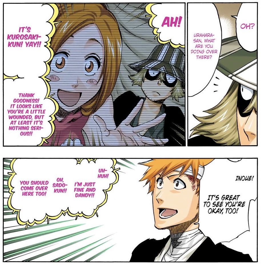 kitano_fehn's tweet photo. Cuz now I'm realizing that Kubo had to send Orihime to Hueco Mundo during the first invasion so she wouldn't resolve everything in a second

She’d heal everyone
fix Ichigo’s Bankai like it was nothing and might even bring Yamamoto back to life https://t.co/EffSFD7Kbi