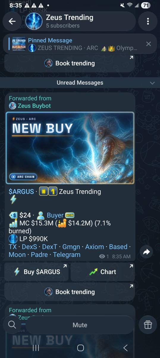 ZeusBotArc's tweet photo. Zeus tools suite 👀 
The everything tool for arc chain and beyond.
Launched on Argus Launchpad, on the arc chain... the lore goes so deep.
Zeus brings its all in one hub right to your own tg with its buybot and trending bot. 
Go beyond the surface and see the features built 👀 https://t.co/T4OepYY5nf
