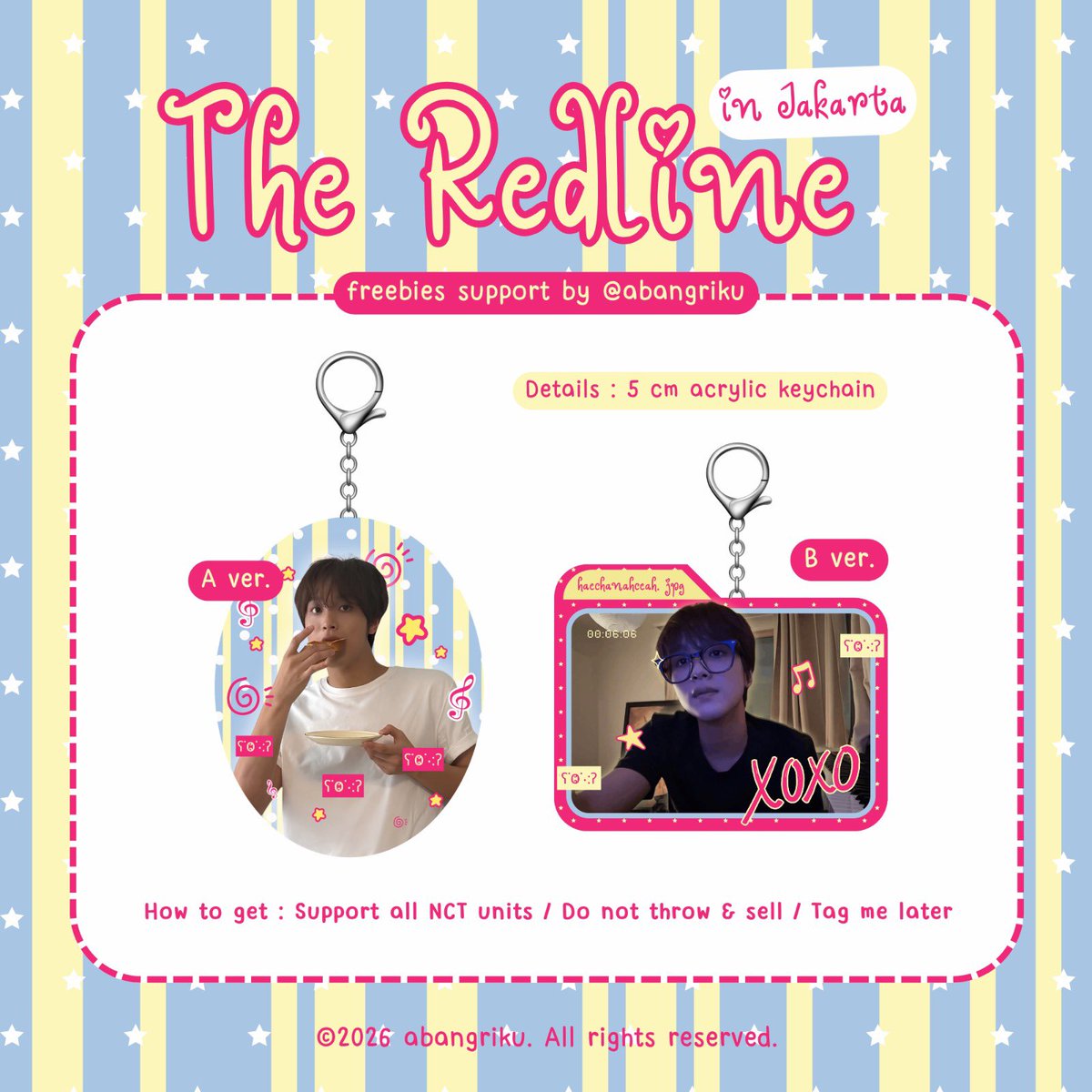 abangriku's tweet photo. NEOCITY 5 : THE REDLINE IN JAKARTA
— freebies support by @abangriku 

📍Indonesia Arena
📆 Sat, 3 Oct 2026
❤️ please read the tnc below

⚠️ VERY LIMITED STOCK ⚠️

see you there!

#NCT127 #THE_REDLINE_JAKARTA 
#NCT127_5TH_NEOCITY_THE_REDLINE https://t.co/AbYlzZAYPJ