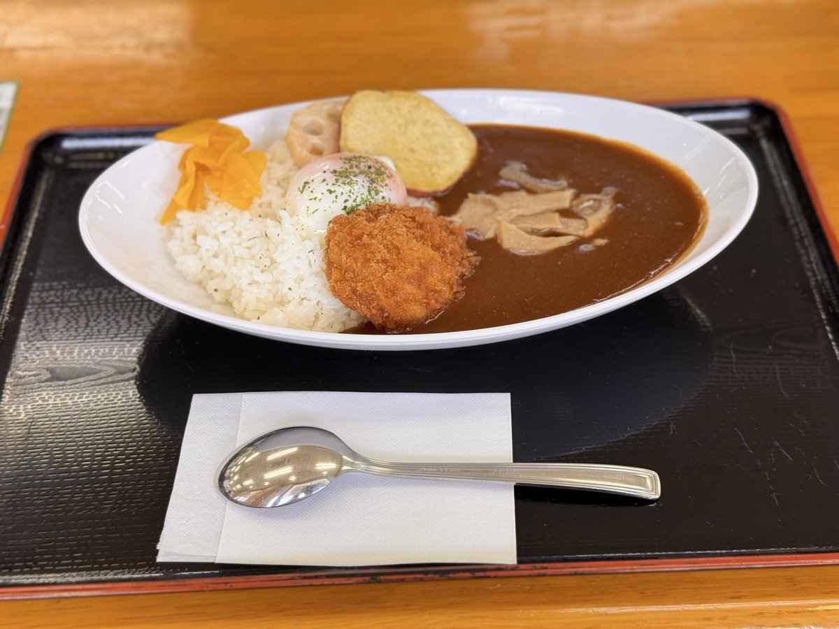 760723a_t's tweet photo. 9月29日から10月1日東北二泊三日デブ活の旅3
3日目
朝ご飯 ホテルの #朝食ビュッフェ
昼ご飯 #黒埼PA #月見タレカツかれー 

しまった、予定していた、#ずんだシェーク
 飲み比べするの忘れた！！！！！！！！ https://t.co/P749iMpOtU