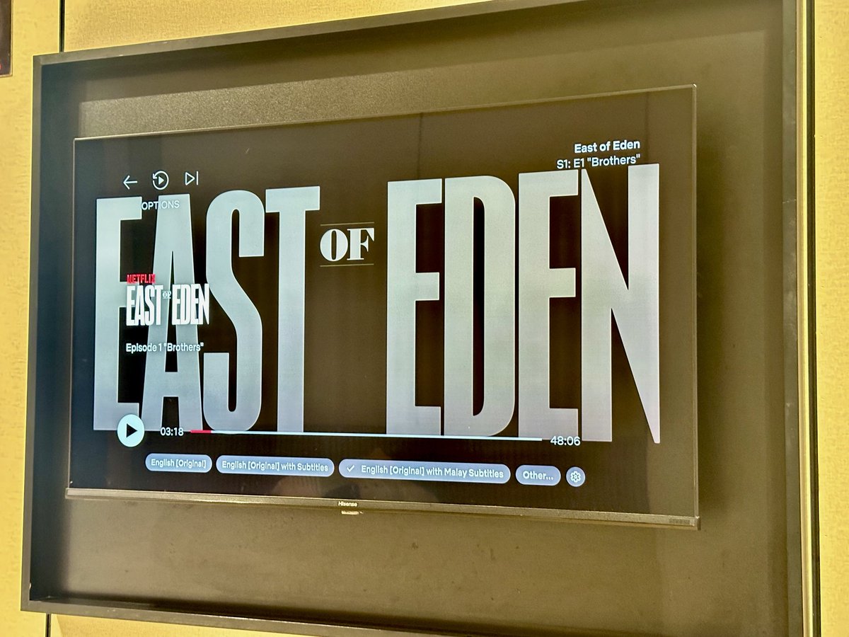 queencastles777's tweet photo. Watching East of Eden on Netflix.. Adam said, “You can’t call a place a home if you can’t go back there.”

Felt like annotating his mouth 😂

Who else watched the first few episodes? Whats your take? #booktwt
