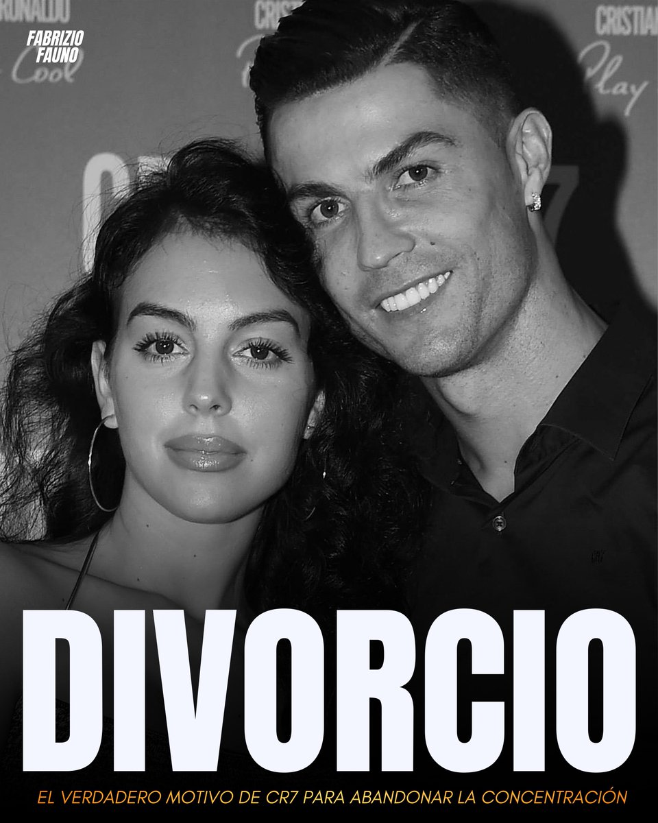 FabrizioFauno's tweet photo. 🚨 ÚLTIMA HORA: Cristiano Ronaldo y Giorgina Rodríguez se estarían divorciando. 💔

Esta es la razón principal de el portugués para abandonar la concentración con su selección. 🇵🇹

Cristiano lo ha comunicado en el vestuario antes de salir, sus compañeros han decidido guardar silencio y no compartir detalles del motivo con la prensa, ni hacer la situación pública. ❌