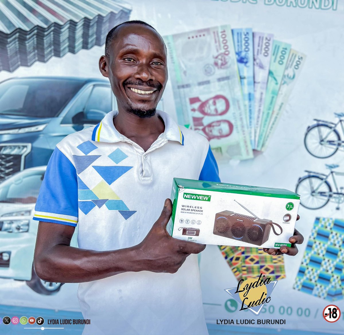 LLBurundi's tweet photo. 📻 Une radio remportée dans la tombola WEHOKUKI pour seulement 2 000 FBu ! 🥳🥳

Ce chanceux repart avec son cadeau après avoir tenté sa chance. 🎉

Continuez vous aussi à tenter votre chance et à profiter des nombreux lots de la tombola WEHOKUKI ! 🔥

📞 64 50 00 00

#wehokuki https://t.co/lblDxtgiTk
