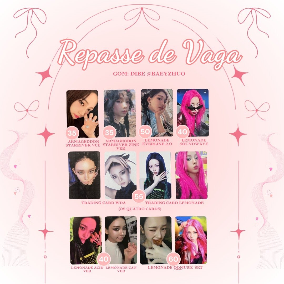 lalisarchiv's tweet photo. ౨ৎ REPASSES DE VAGA KARINA

- valores nas imagens pra mim + freteS para o gom!
- preferência pra pagamento imediato
- envio as informações de cada ceg no pv!
- o gom (@/baeyzhuo e @/rubycaptor) só tem fbs positivos!

🏷️: venda vendo karina aespa winter ningning giselle photocard https://t.co/cWJKmQnCic