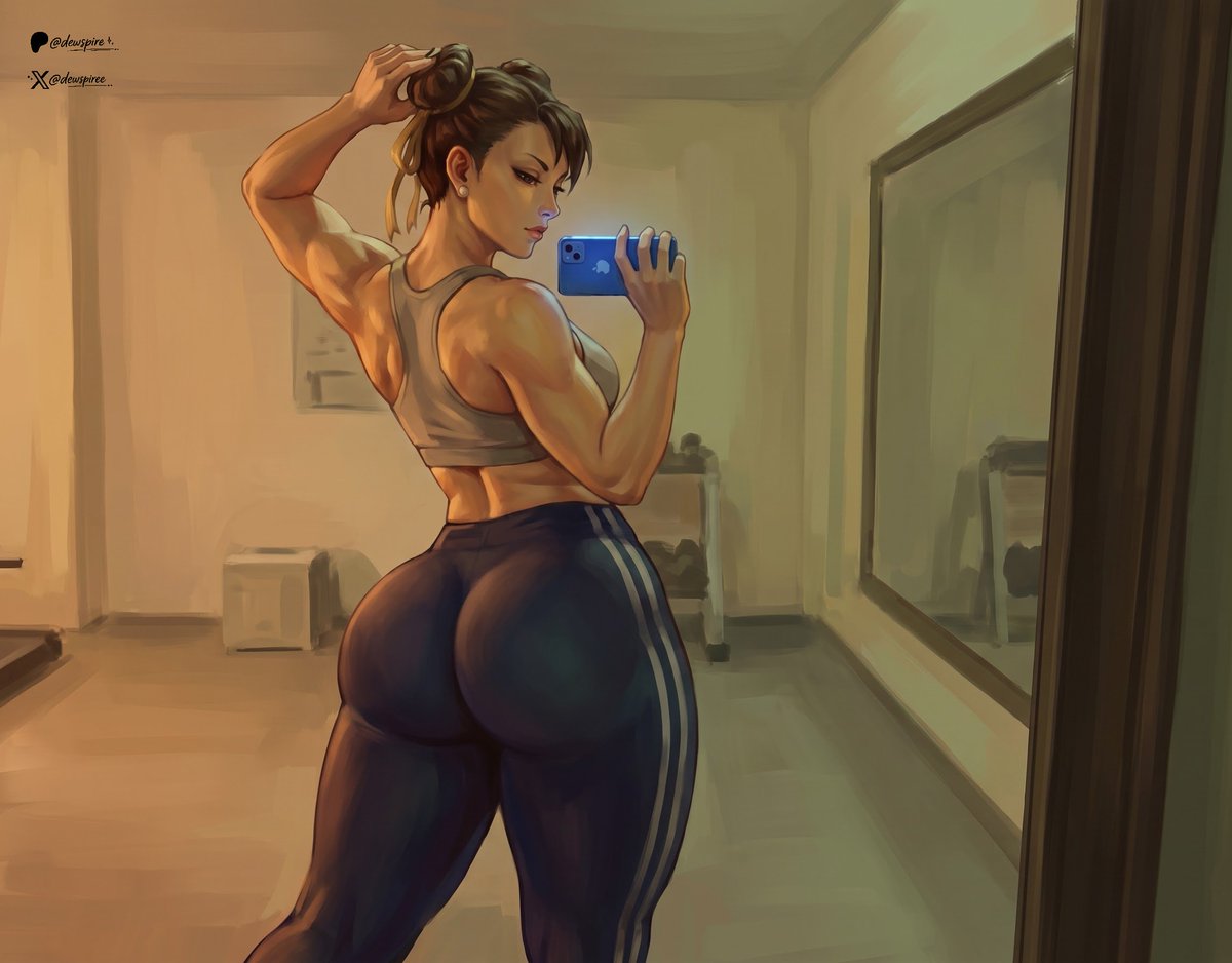 Dewspire_'s tweet photo. Chun Li Workout selfie https://t.co/DW4b8aMulR