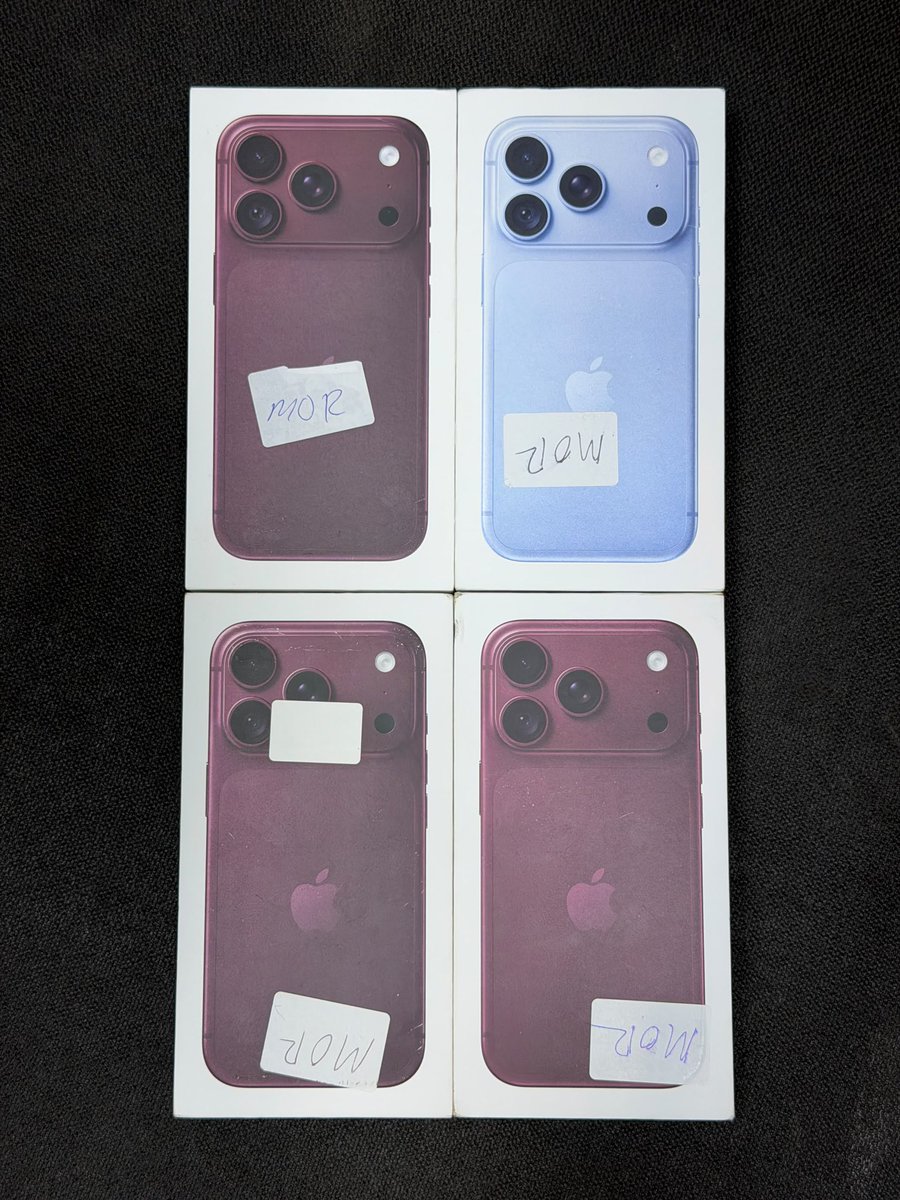 khalili_001's tweet photo. 🚨Brand New {Non-Active} | iPhone 18 Pro | eSIM |

256GB | 2,000,000 (Glacier🩵)

256GB | 2,050,000 (Burgundy🤎)

512GB | 2,450,000 (Burgundy🤎)

For more information whatsapp or call 09079929580 or visit 

11 Somoye osundairo street computer village Ikeja, Suite 210, Foramot Plaza off oremeji street Lagos.