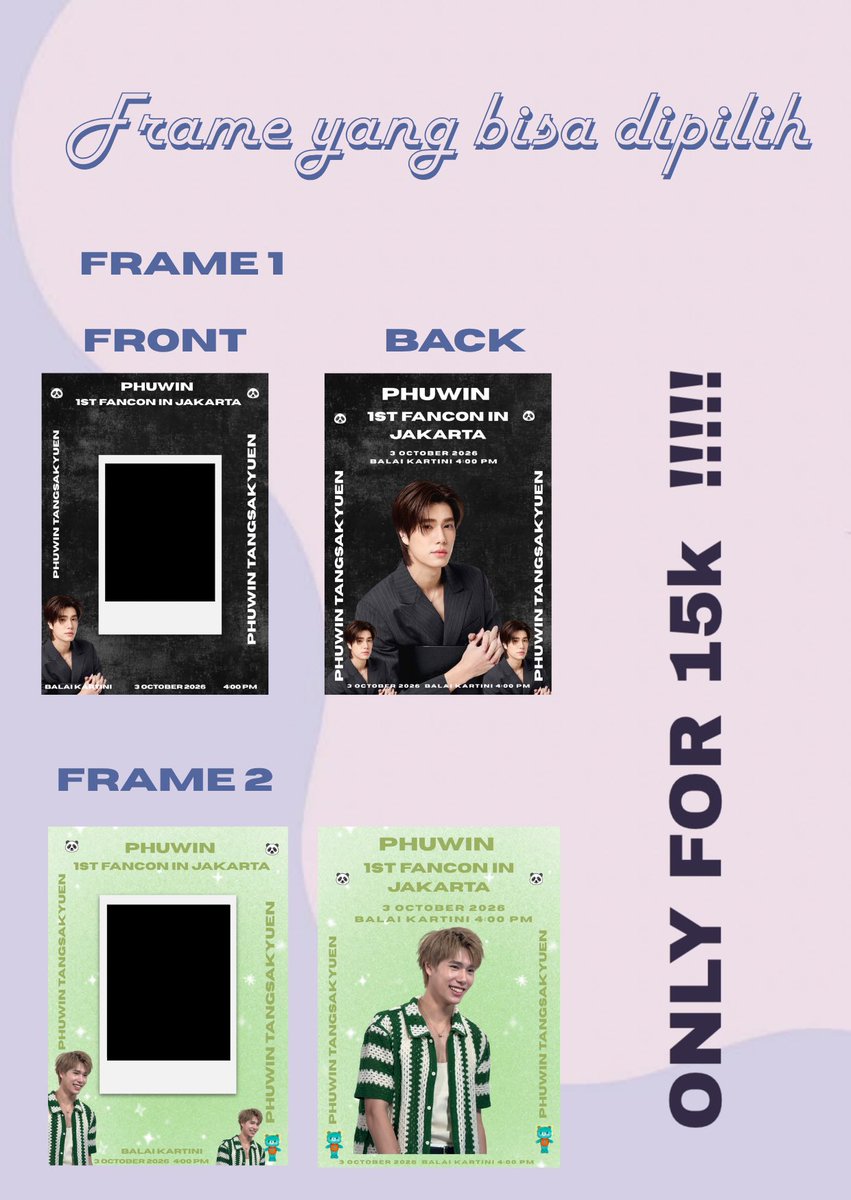 myianty's tweet photo. OPEN JASA PHOTO POLAROID BUAT PHUWIN 1st FANCON BSKKK !! 

- bisa pilih frame 1 atau 2 
- bisa retake sampe 3 kali dan semua fotonya akan dikirim jadi soft filee 
- boleh book untuk secure slot dm ajaa
- more details di poster
#2026Phuwin1stFanconinIndonesia https://t.co/R998mOnO9Q