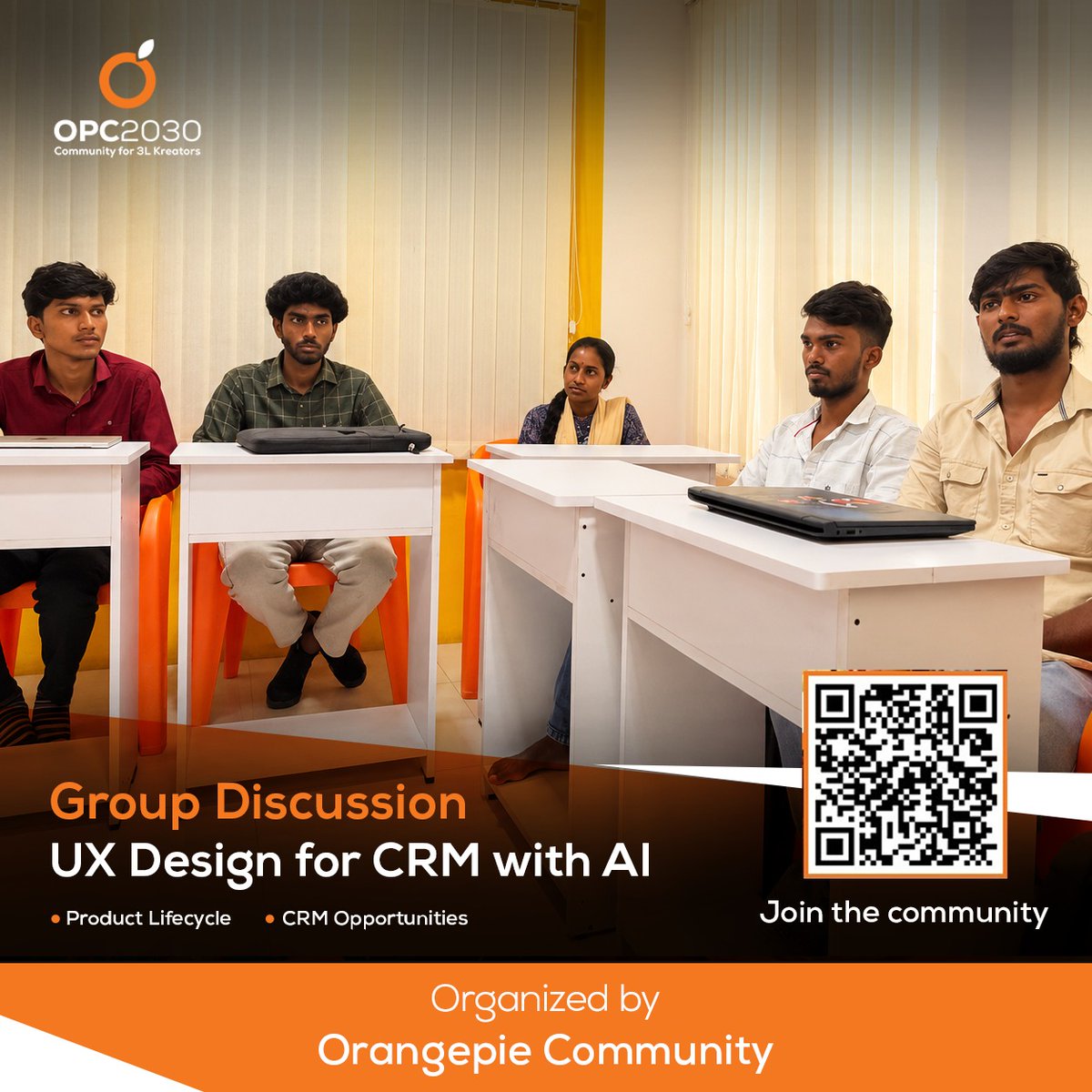 Orangepieai's tweet photo. Join us for a Group Discussion on “UX Design for CRM with AI” and dive into how AI is reshaping CRM experiences, product lifecycles, and opportunities for designers. 🤖🎨

📲 Scan the QR code and join the OrangePie community to be part of more conversations, learning sessions. https://t.co/U3Szv7n8Vm