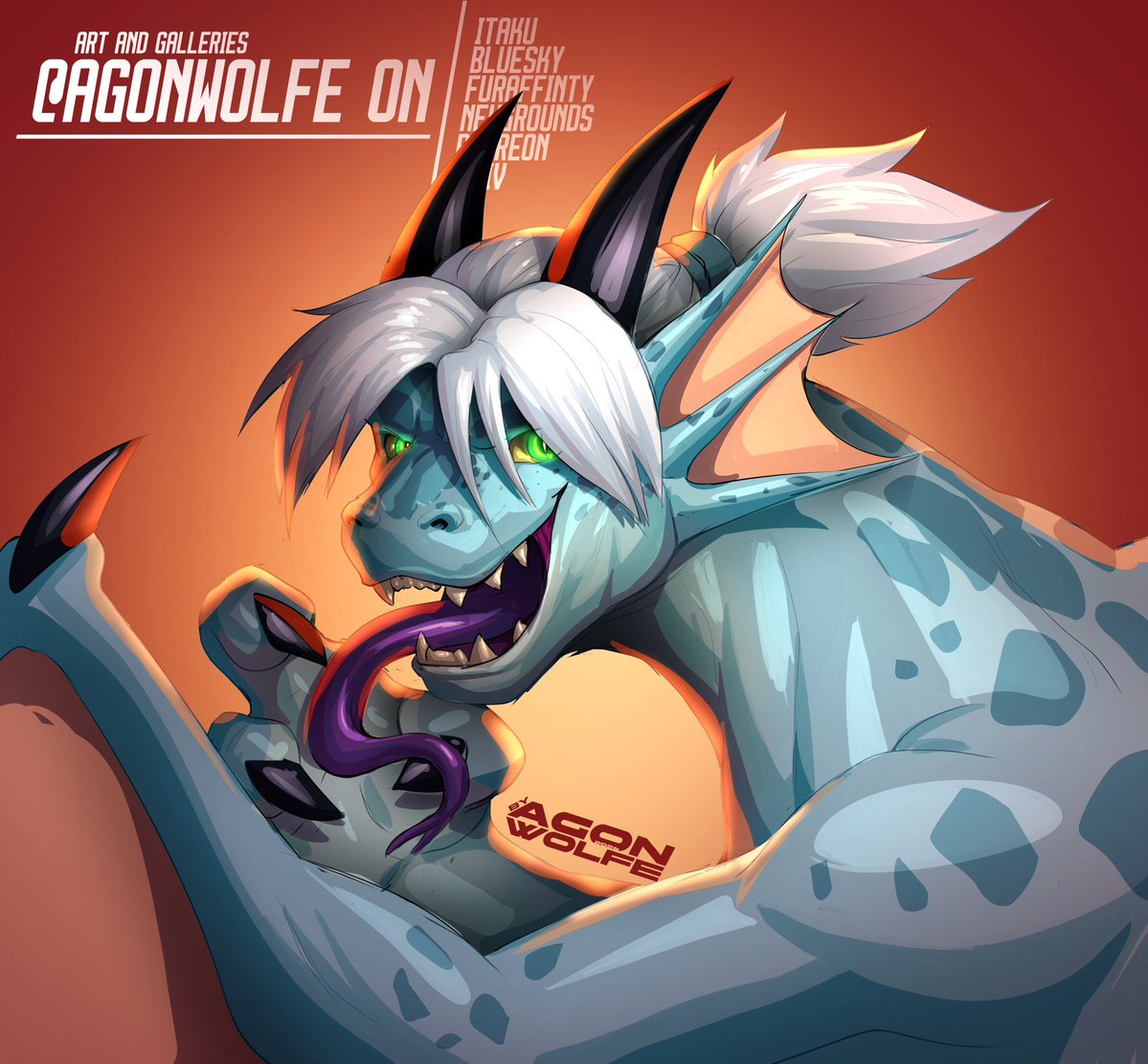 AgonWolfe's tweet photo. Feeling a bit scalie this October... nothing to worry about right?
Also does breathing fire is bad for your health? asking for a firend. https://t.co/7t6j6zQfPL