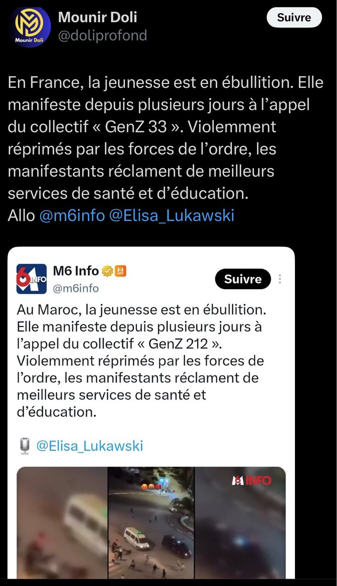 citoyenete's tweet photo. Une Masterclass 🇲🇦🇫🇷 👌
C’est jouissif de voir la roue tourner 🎡. Merci Mounir @doliprofond 👏👏 https://t.co/5hQRDEuIf8