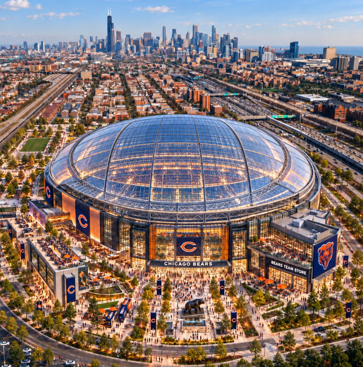DieHard_Chicago's tweet photo. David Kaplan is hearing the Bears could look at the White Sox stadium land.

"I'm hearing there is some discussion about whether that is a viable piece of land to build a new Bears stadium." (via @thekapman)

Sox lease ends in 2029. The Bears lease ends 2033. Goodell wants IL. https://t.co/dQ3NpGYisn