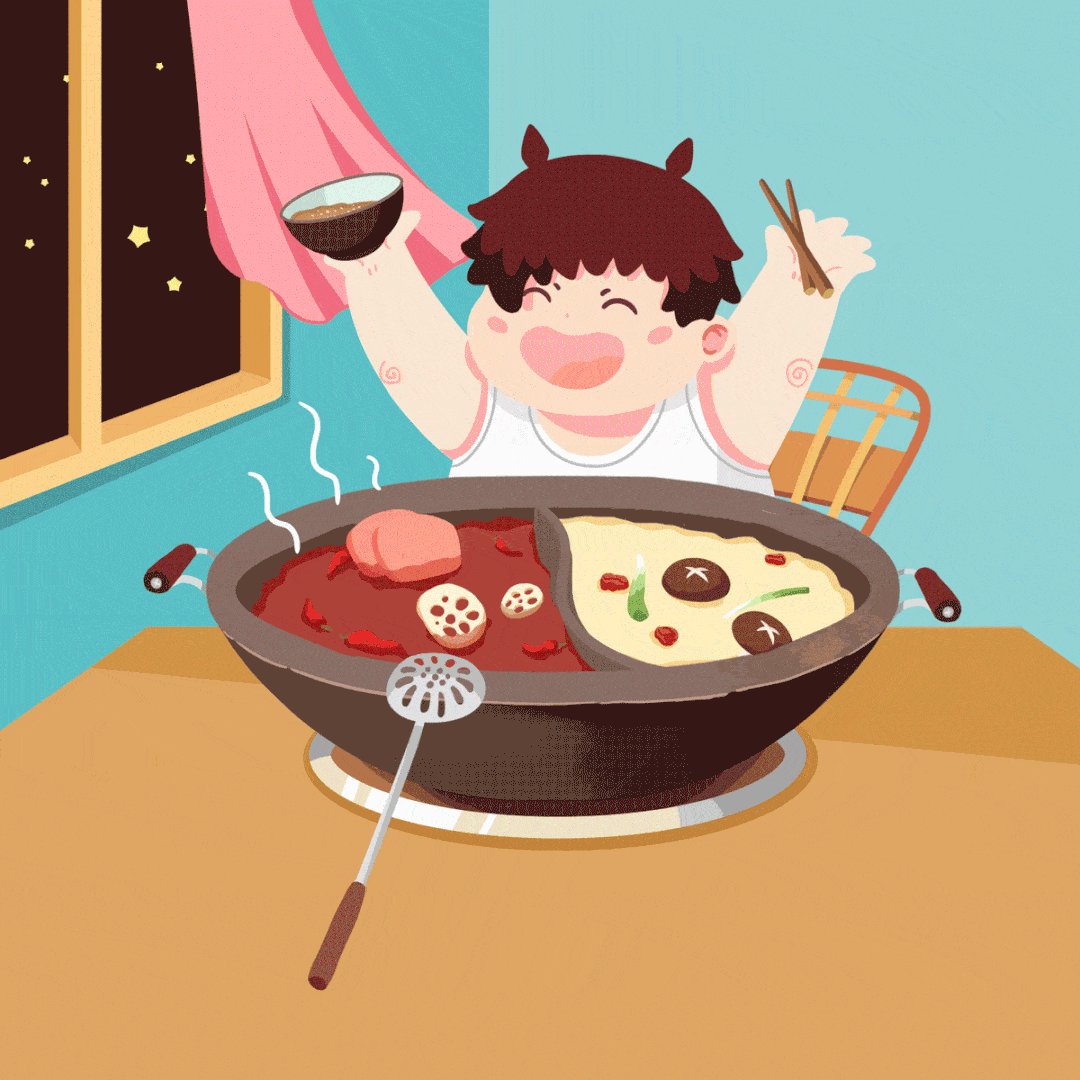 d0r35113's tweet photo. [Hey bro, that spicy hot pot really made my stomach act up—total health risk after eating too fast!]， https://t.co/urAsPKM3Cr