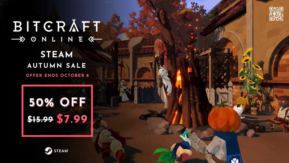 BitCraftOnline's tweet photo. BitCraft is 50% OFF during the Steam Autumn Sale! Grab it for just $7.99 before the offer ends October 8 🍂
https://t.co/GhjX3eHT2m

#BitCraftOnline #Autumnsteamsale #steamsale #MMO #Gaming https://t.co/A3b8asmYap