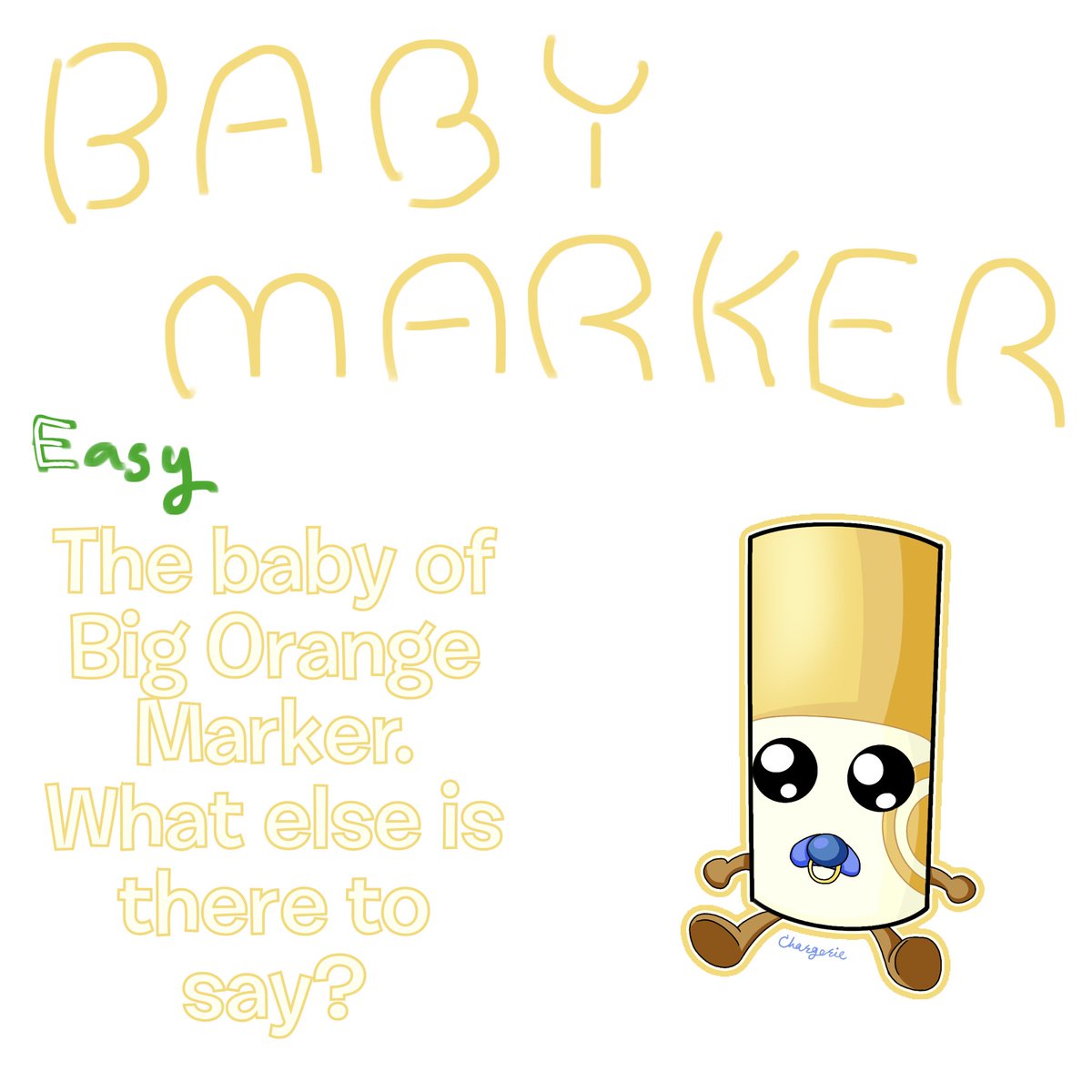 Femalecatmarker's tweet photo. Day 4/321 drawing every marker till there’s a new update
Baby Marker https://t.co/zLvJJu54MM