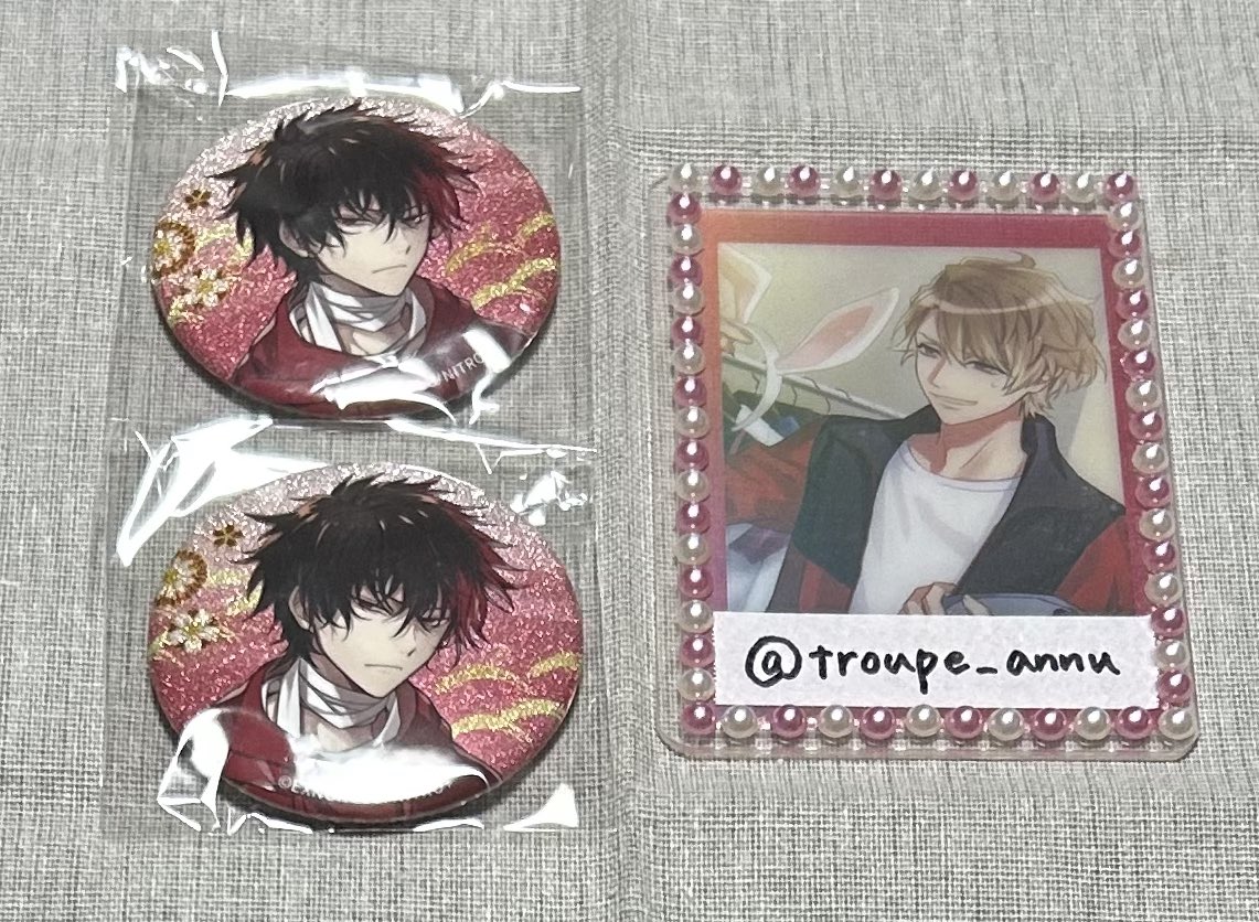 troupe_annu's tweet photo. @1【交換・譲渡】
刀剣乱舞 絢爛缶バッジ 肥前忠広

譲：内番2

求：極通常1、跪坐1＞定価+送料

郵送、京都(大阪応相談)お手渡し

お心当たりのある方がいらっしゃいましたらお気軽にお声がけください🙇🏻‍♀️ https://t.co/51GzEvGHvF
