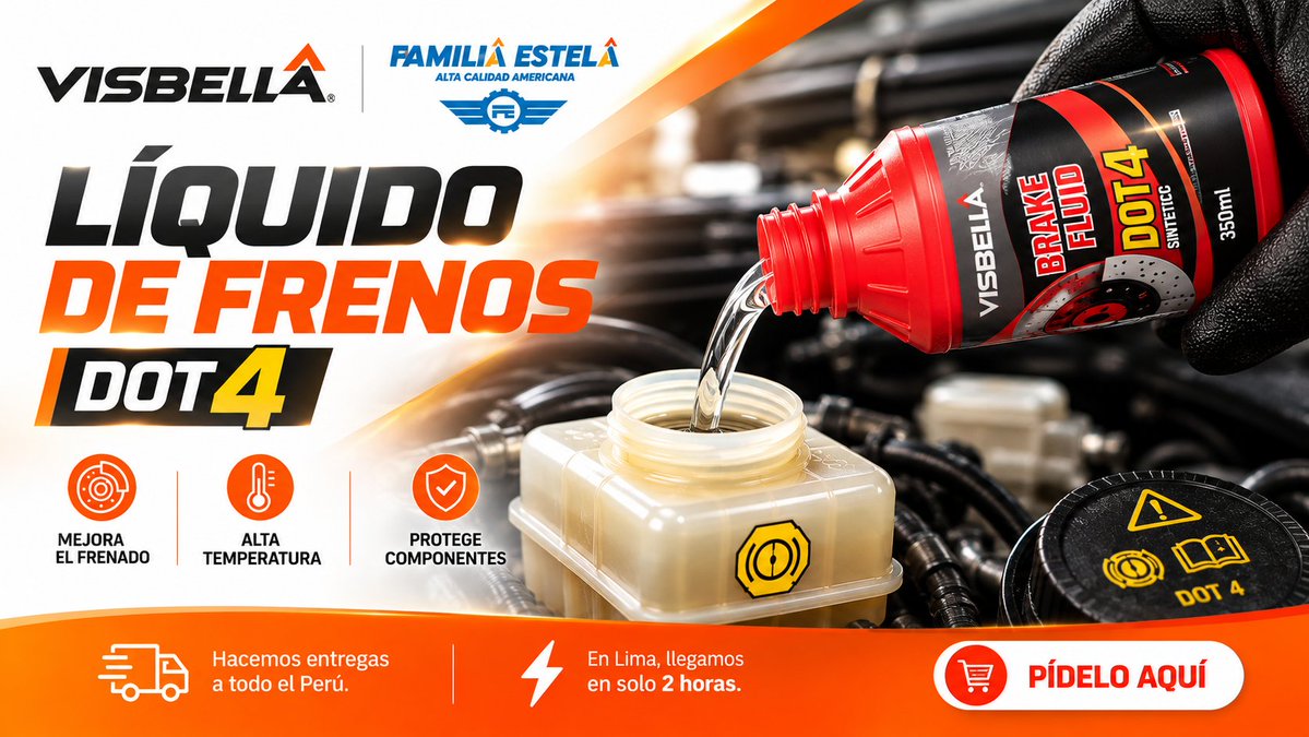 visbelladefe's tweet photo. 🚗 NO IRÁ AL TALLER a cada rato quien previene. VISBELLA DOT 4: líquido de frenos sintético para cuidar el sistema de frenado. 🛞🔥 Portugal y Cristiano están en tendencia. trends24
🚚 Envíos a todo Perú. ⚡ Lima: 2 h.
#VISBELLA #DOT4 #LiquidoDeFrenos #Cristiano https://t.co/pMwrLVIBcW
