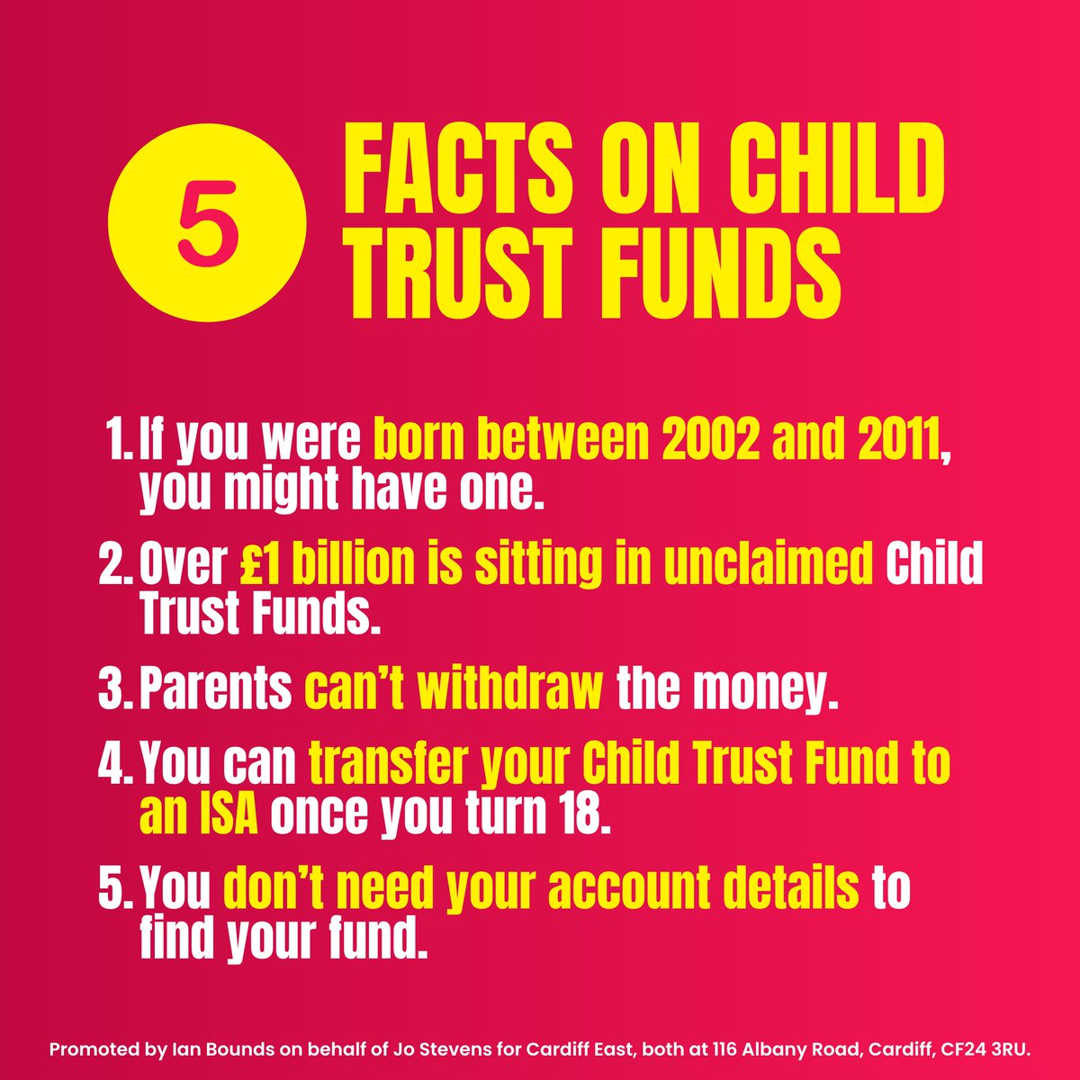 JoStevensLabour's tweet photo. The last @UKLabour Government gave every child a small trust fund. The Tories scrapped it in 2011 but some remain unclaimed.

If you were born between 1st September 2002 and 2nd January 2011, you may be entitled to up to £2,200.

Find out more here 👇
https://t.co/BcCFYEwxFP https://t.co/RS2j5ImdFU