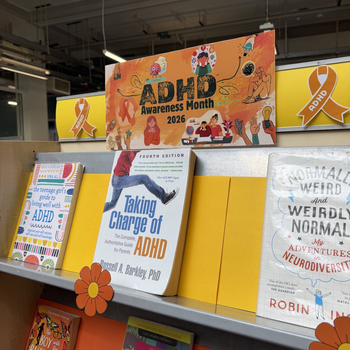 ElthamLibrary's tweet photo. We’re sharing resources for ADHD Awareness Month at #ElthamLibrary! We have a display of books available to borrow, highlighting the 2026 theme ‘The Many Faces of ADHD’. Educate and share factual information to support those living with ADHD. 📚 #LoveYourLibrary https://t.co/ZXwYQh1Zo3