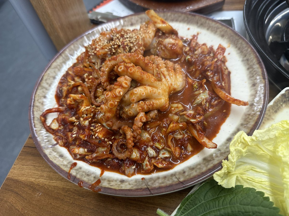 andohpapa's tweet photo. @salon_ena あ〜ダメか〜>_<

2024.2.20
光化門近くの店でこんな感じの物を食べた。
辛かったけど美味しかった。

もう少し辛く無いコレを食べたいんです。笑 https://t.co/uuzcUDncOy